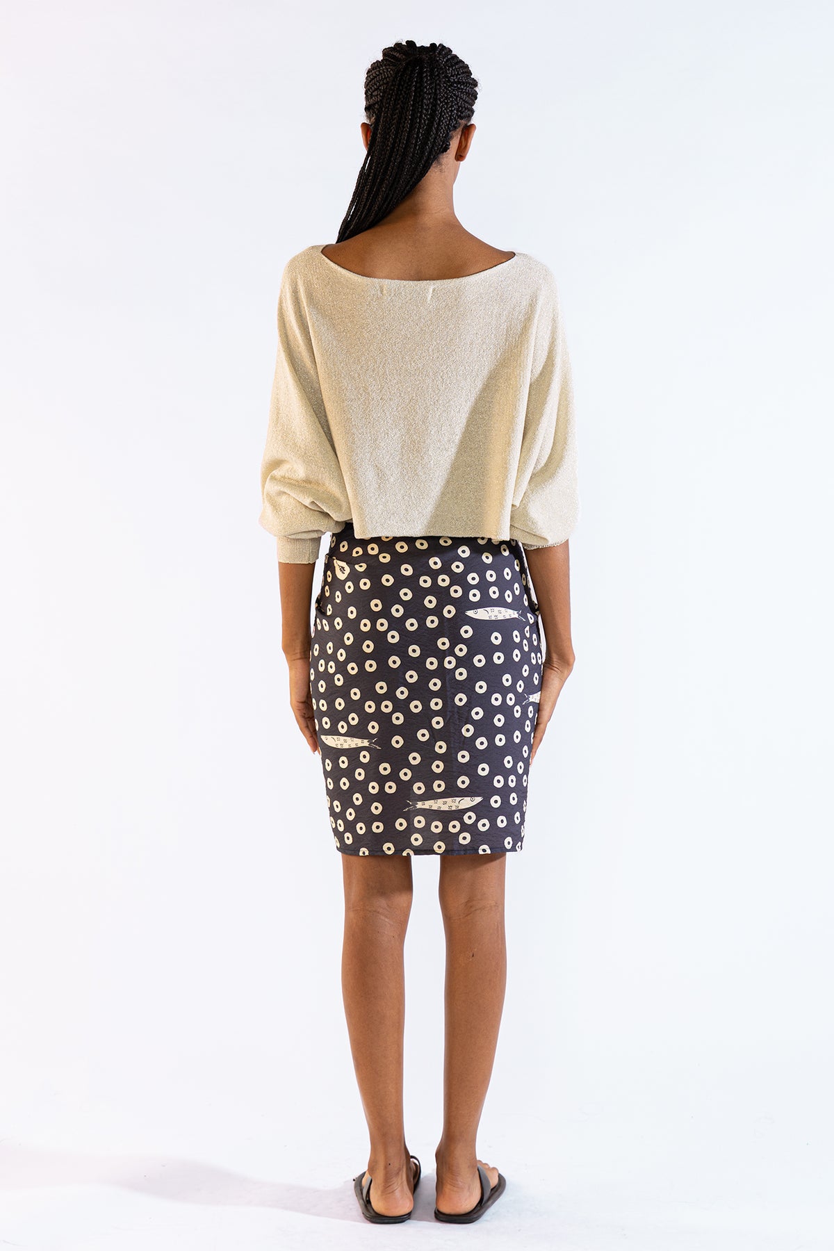 Ame Lurex Sweater Silver