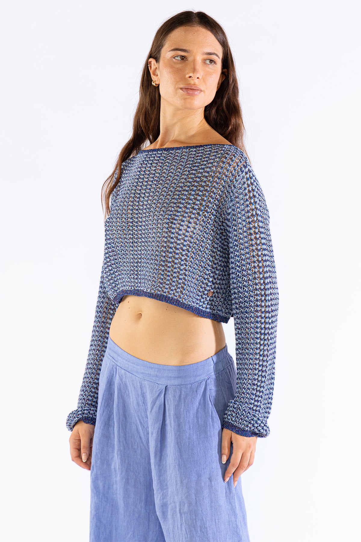 Crop Sweater Blueberry Sweater Polonio UY