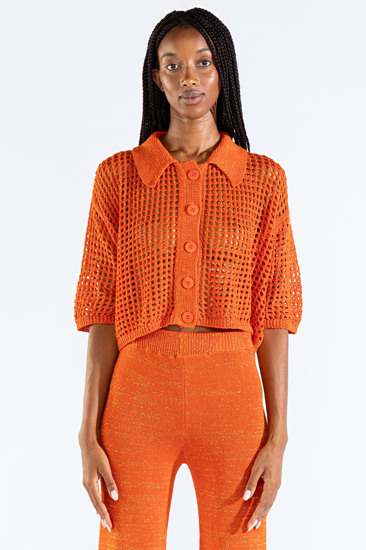 Mica Knit Shirt Berry Tops y Camisas Polonio UY