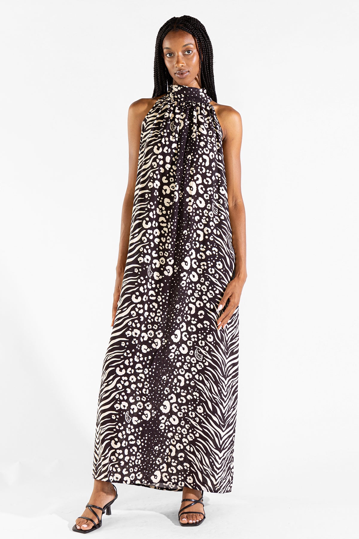 Vestido Halter Michu Feline Black Vestidos y Monos Polonio UY