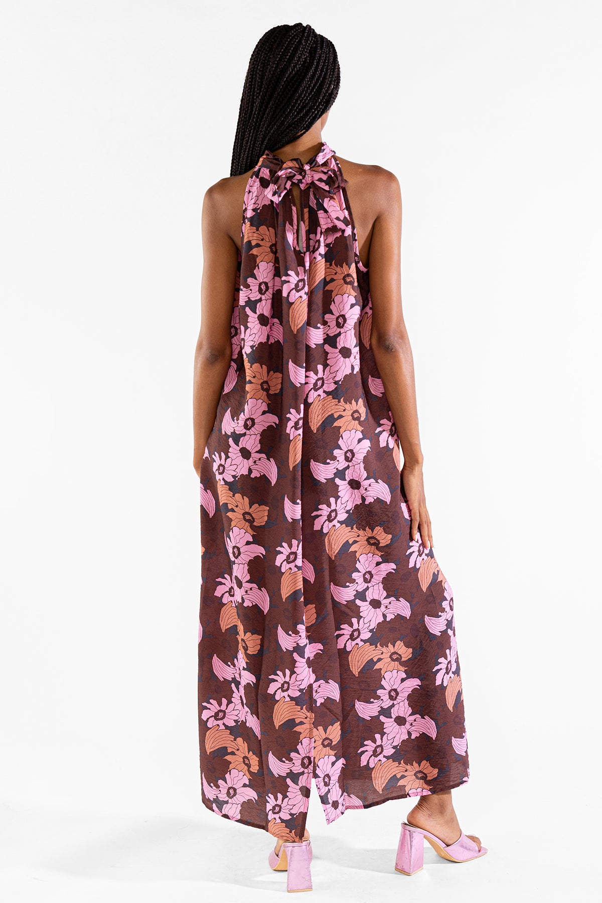 Vestido Halter Michu Broken Flowers