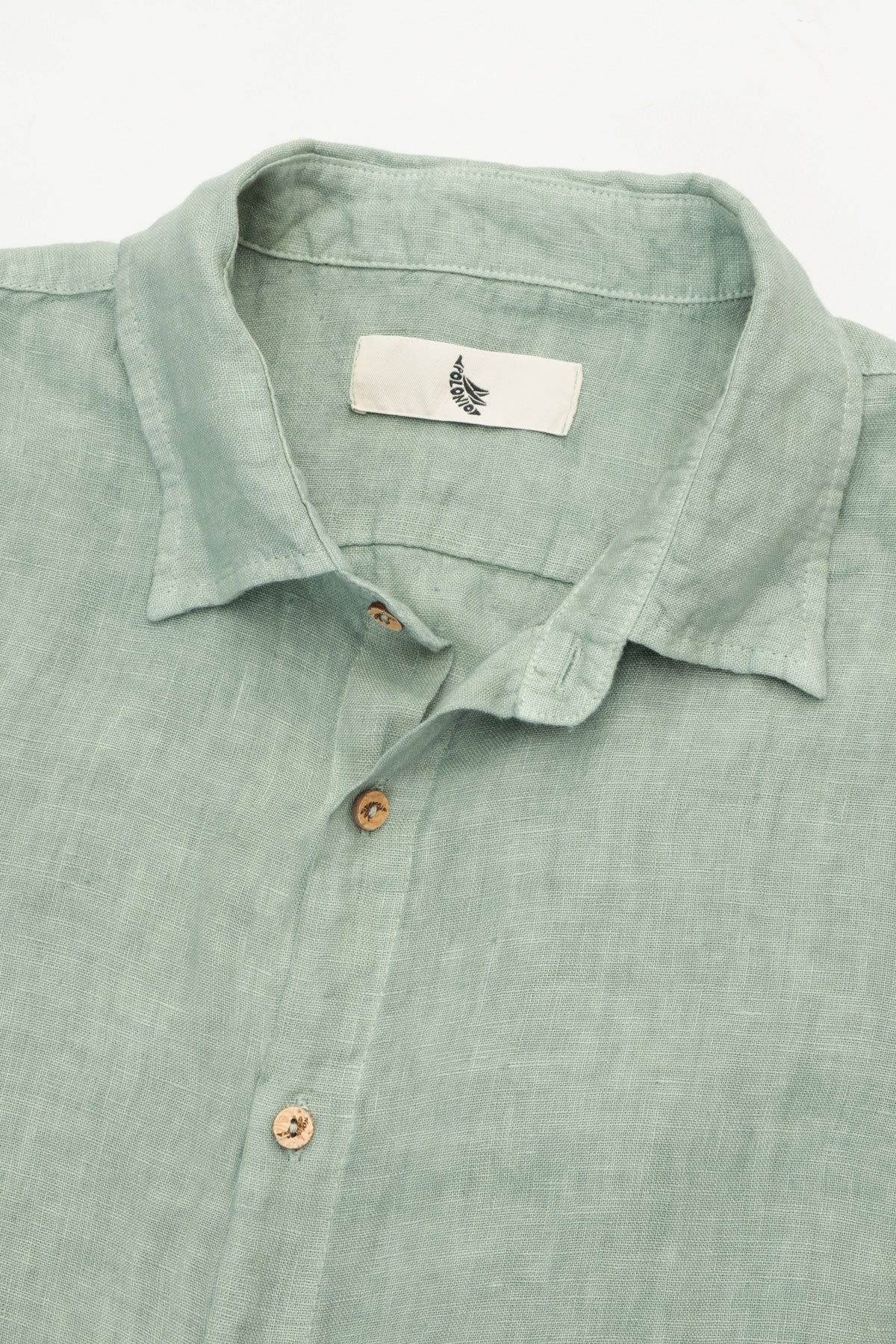 Camisa de Lino 100% Manga Larga Cardamomo Camisas Polonio UY