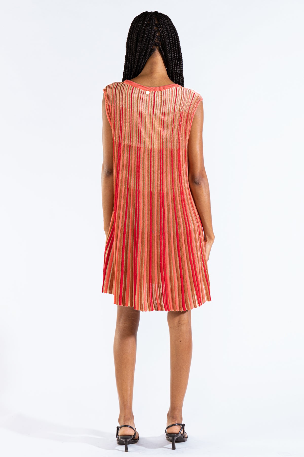 Vestido Striped Tee Tejido Berry