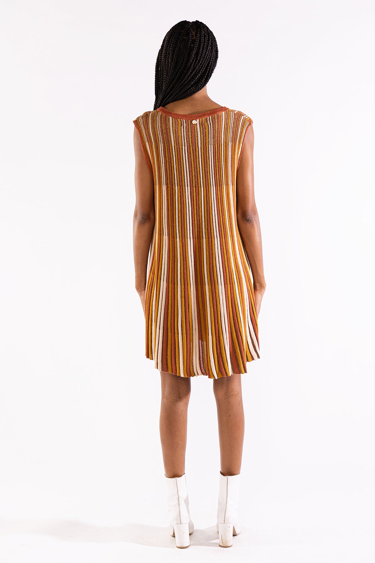 Vestido Striped Tee Tejido Coffee Vestidos y Monos Polonio UY