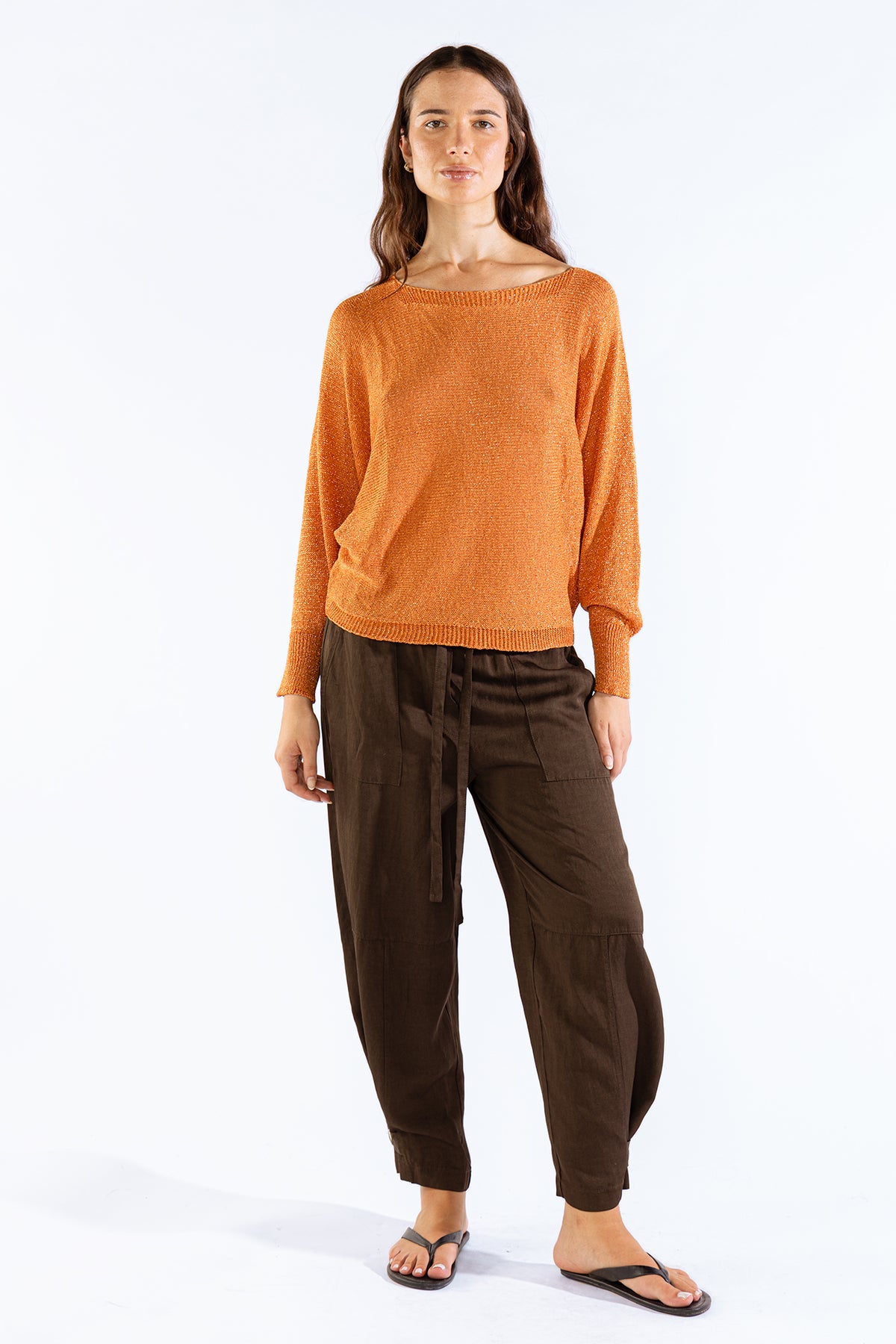 Lu Tiger Sweater Lurex Orange