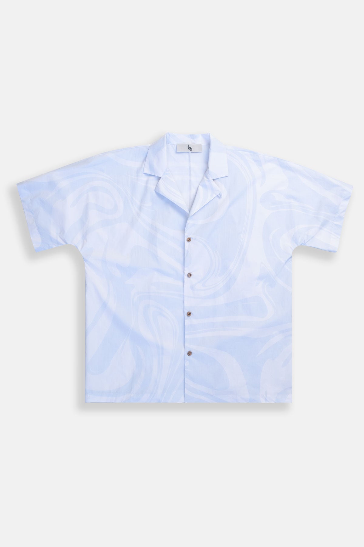 Camisa Convertible Collar Boxy Marble Sky - Polonio Uruguay