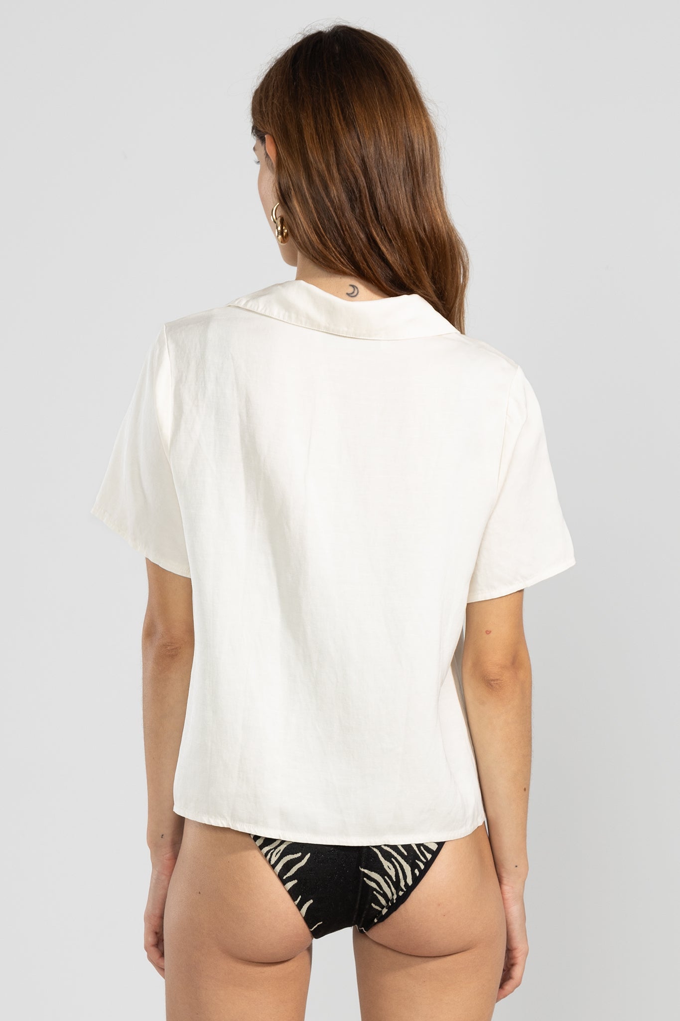 Camisa Manga Corta Crema - Polonio Uruguay