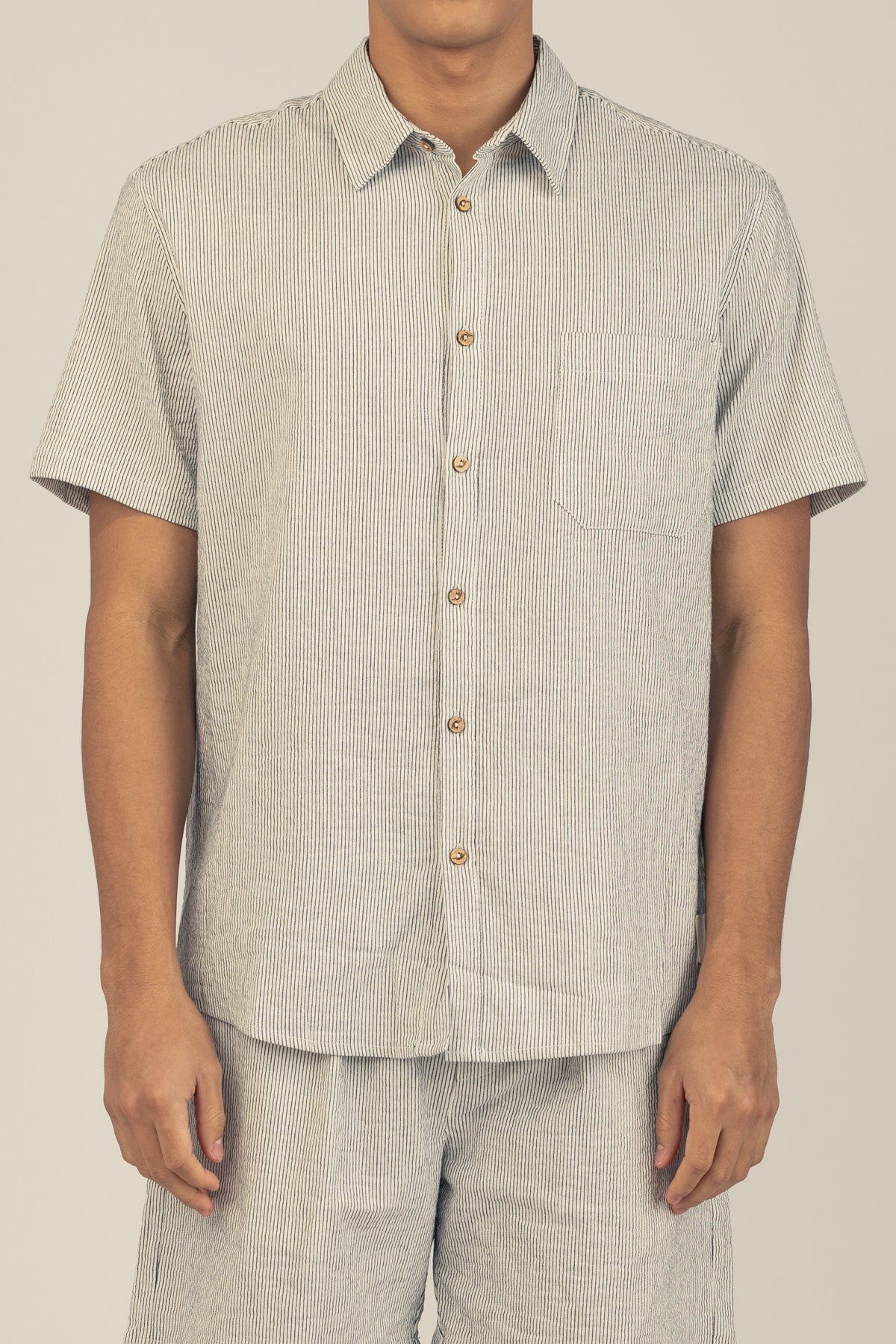 Camisa Manga Corta Fede Navy - Polonio Uruguay