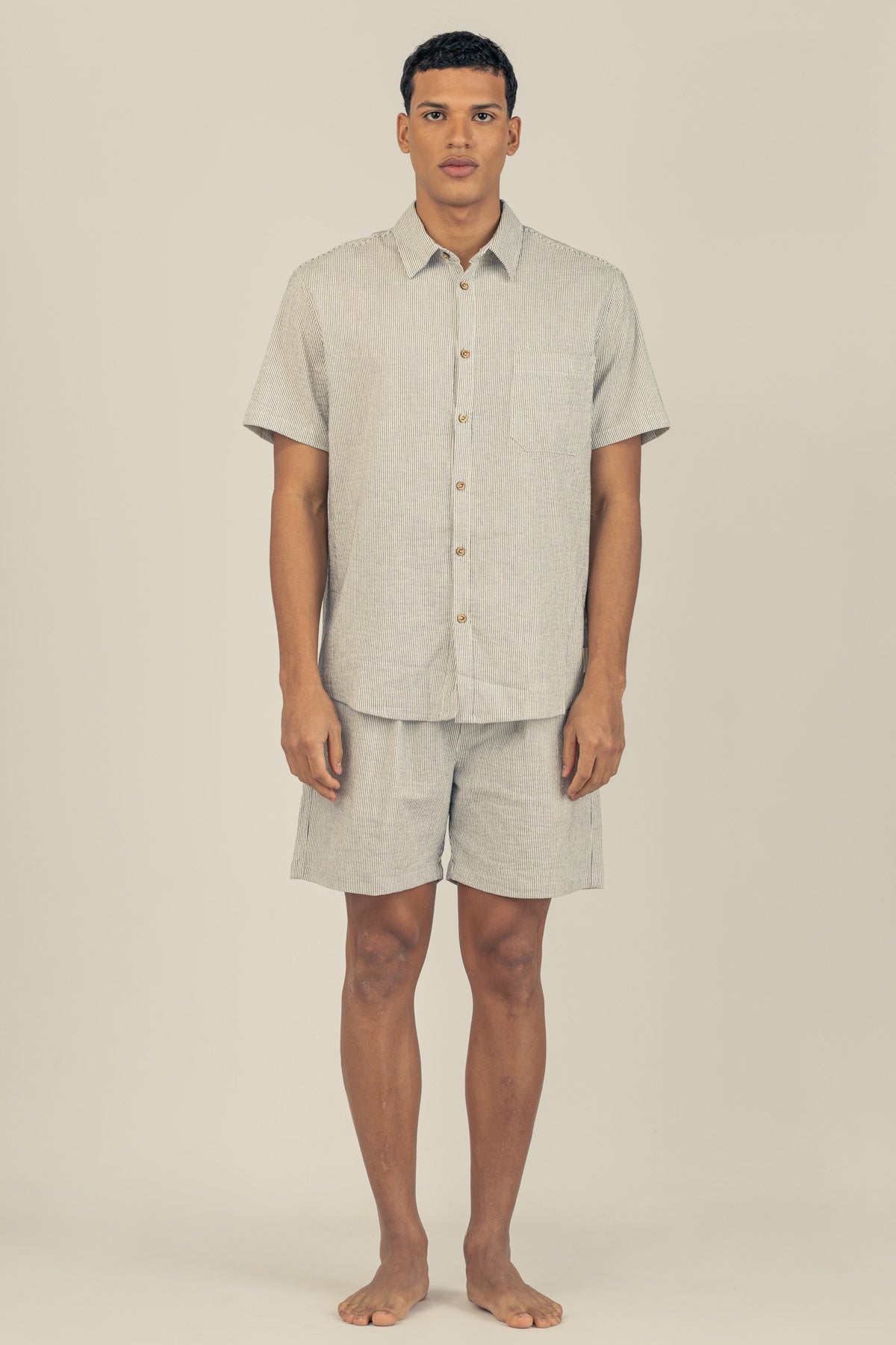 Camisa Manga Corta Fede Navy - Polonio Uruguay