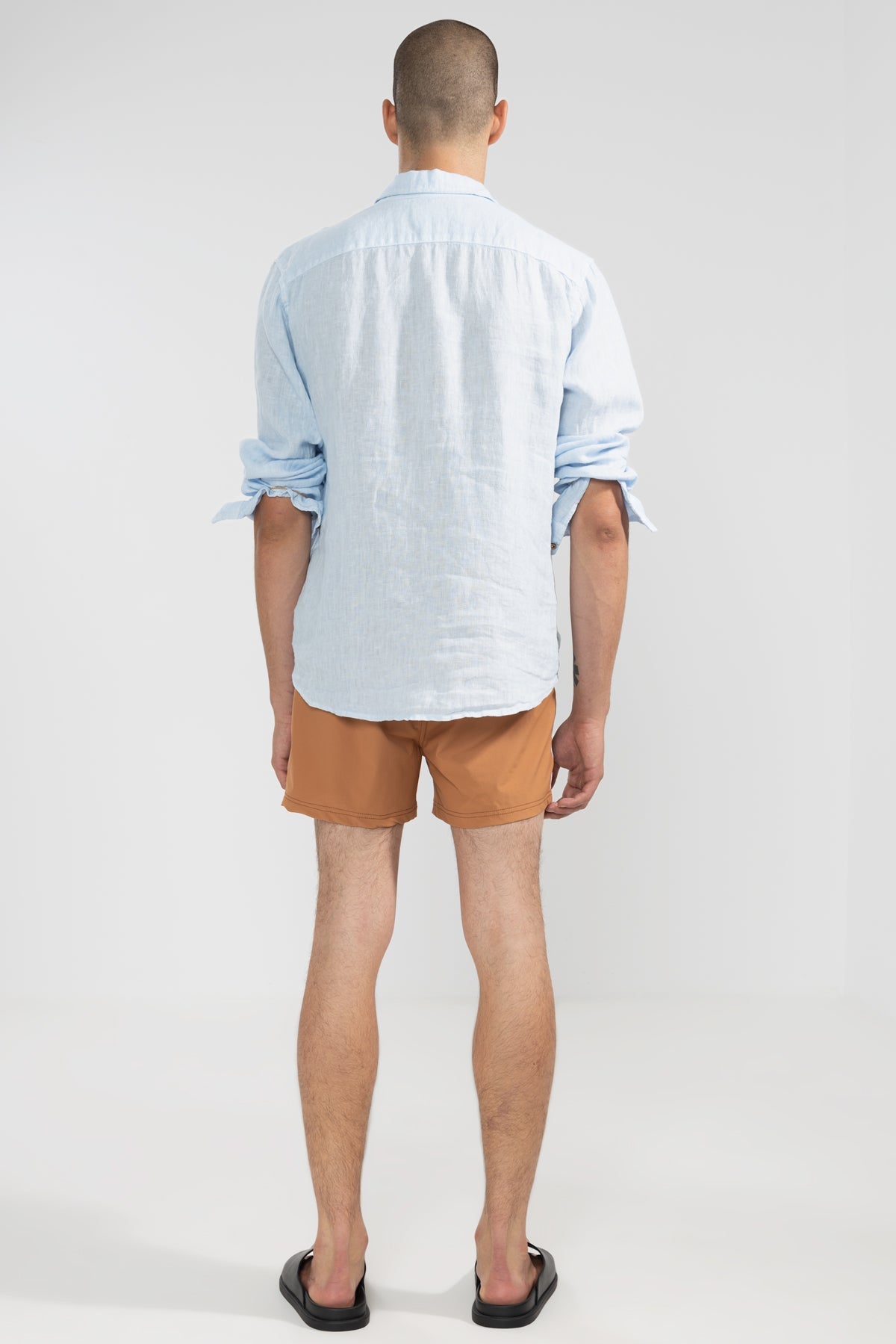 Camisa Manga Larga 100% Lino Cielo - Polonio Uruguay