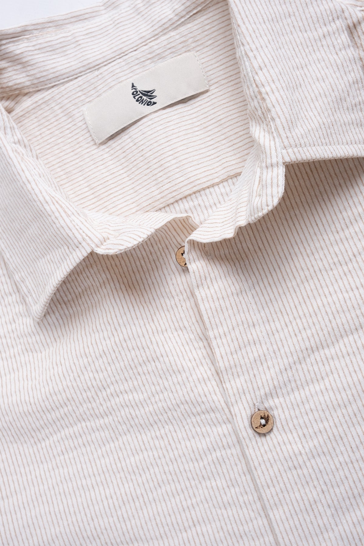 Camisa Manga Larga Fede Beige - Polonio Uruguay