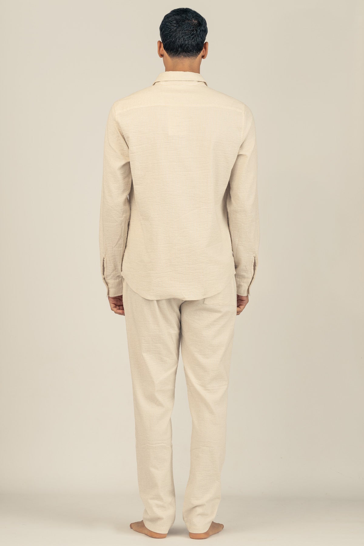 Camisa Manga Larga Fede Beige - Polonio Uruguay