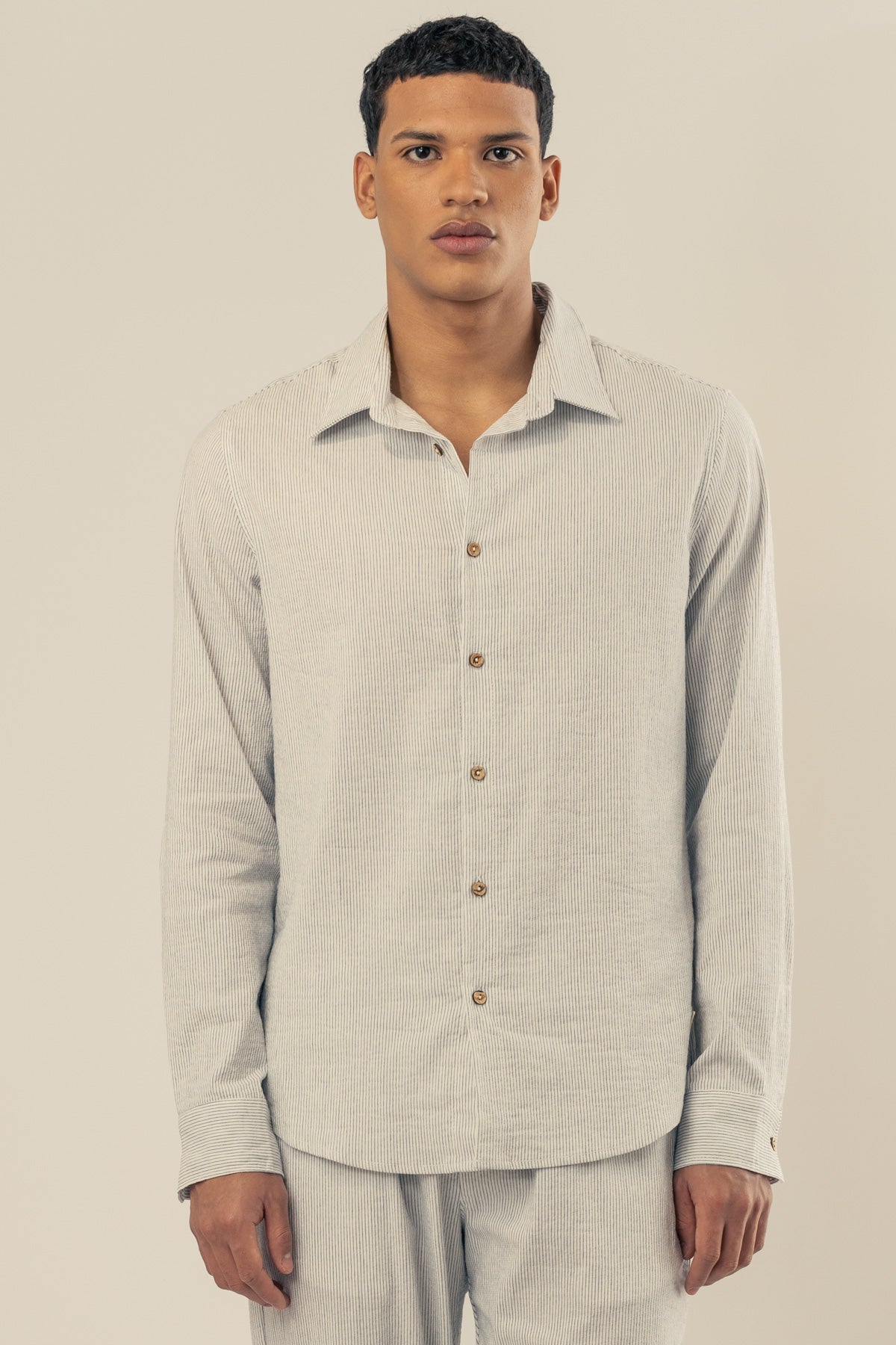 Camisa Manga Larga Fede Blue - Polonio Uruguay