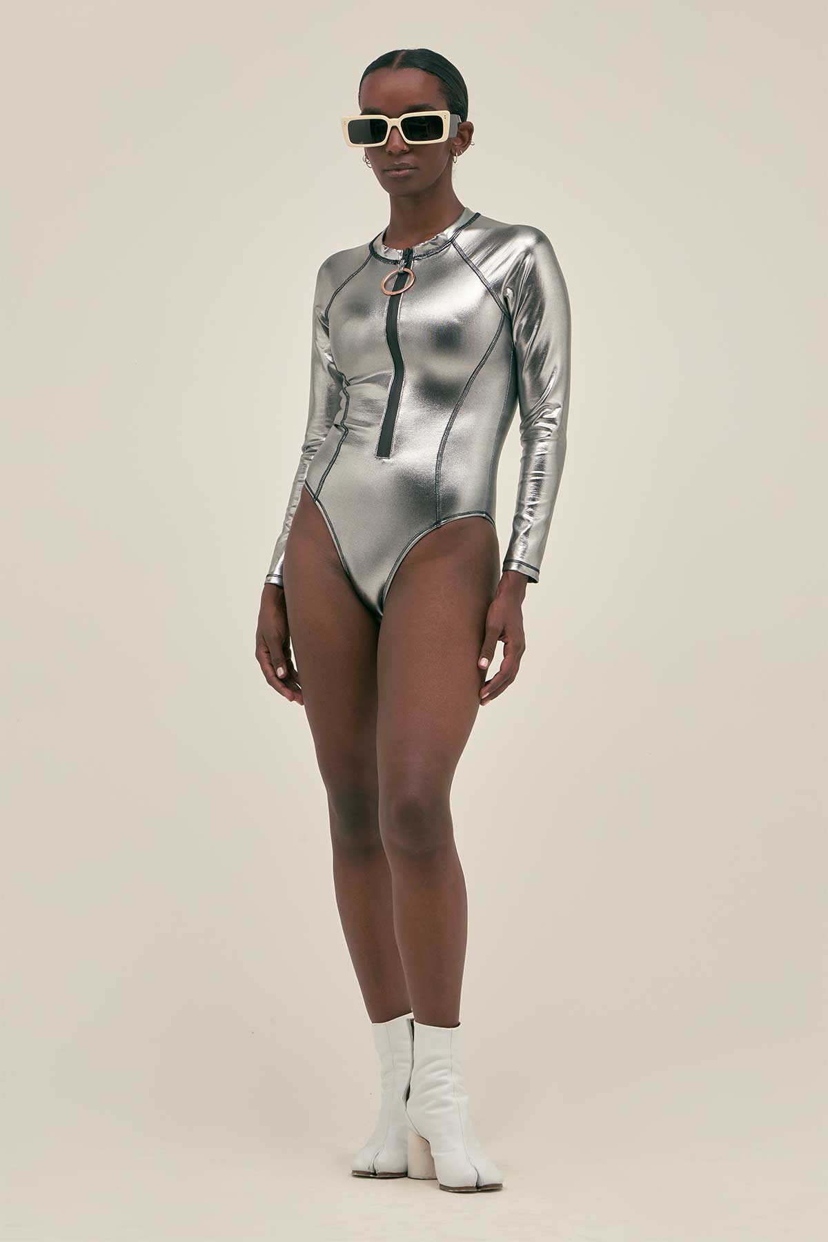 Enteriza Long Sleeve Silver - Polonio Uruguay