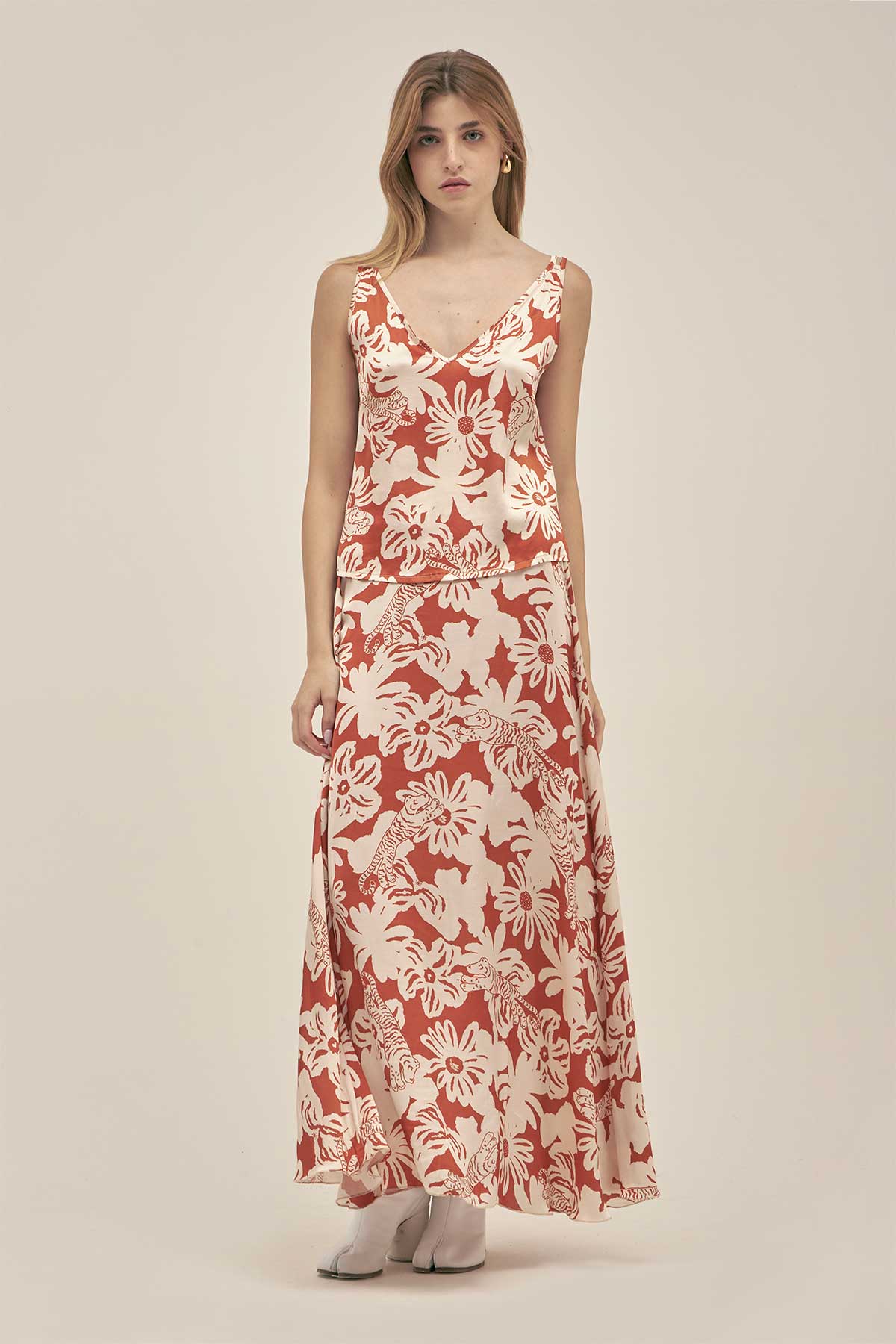 Falda Maxi Jungle Clay - Polonio Uruguay