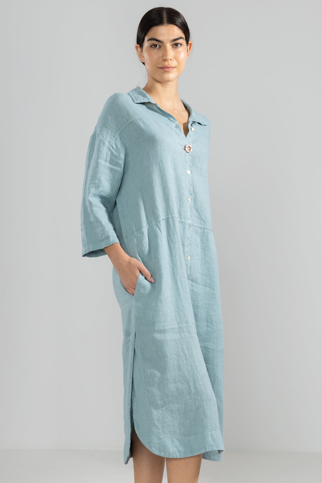 Long Shirt Aqua - Polonio Uruguay