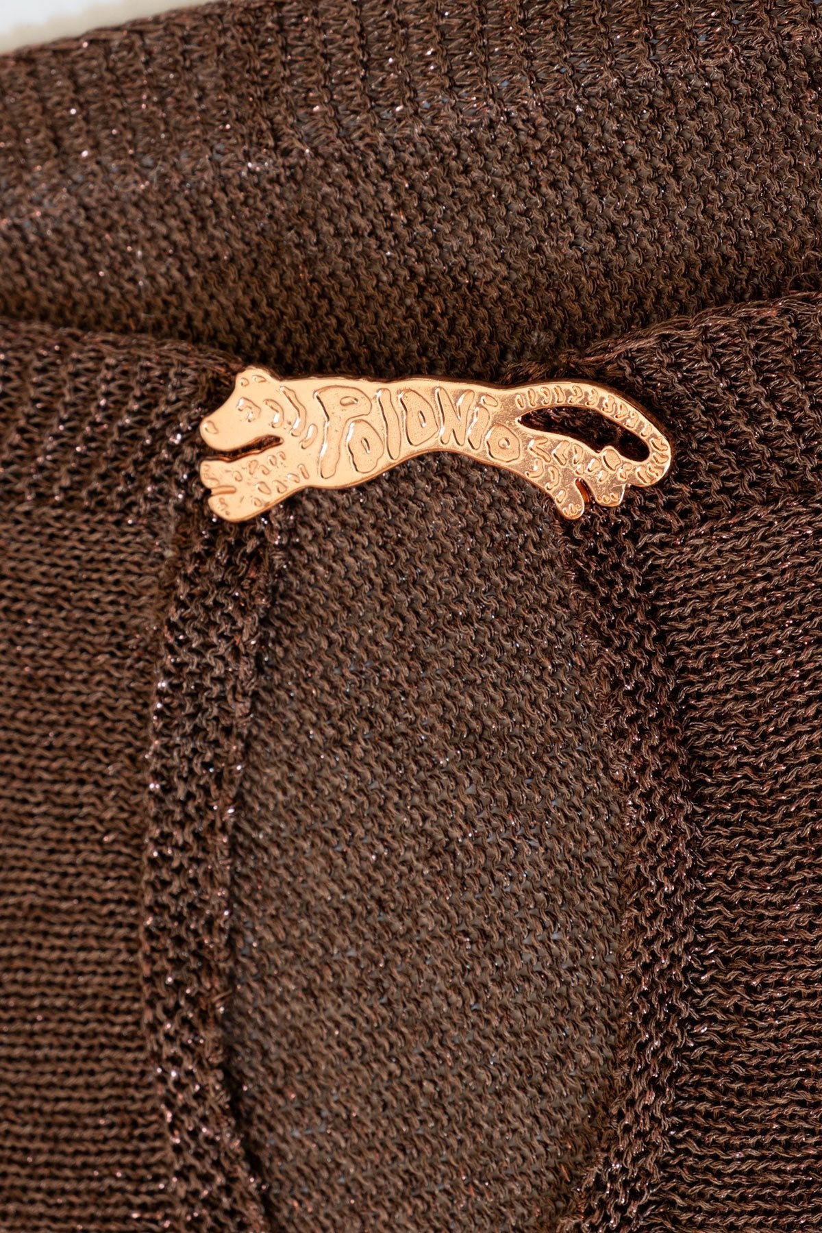 Lu Tiger Lurex Sweater Choco - Polonio Uruguay