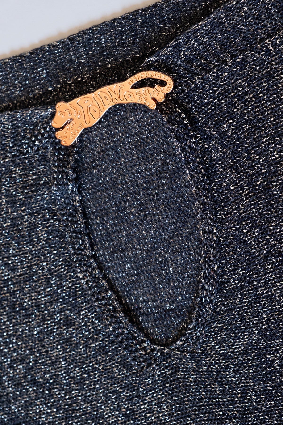 Lu Tiger Lurex Sweater Denim - Polonio Uruguay