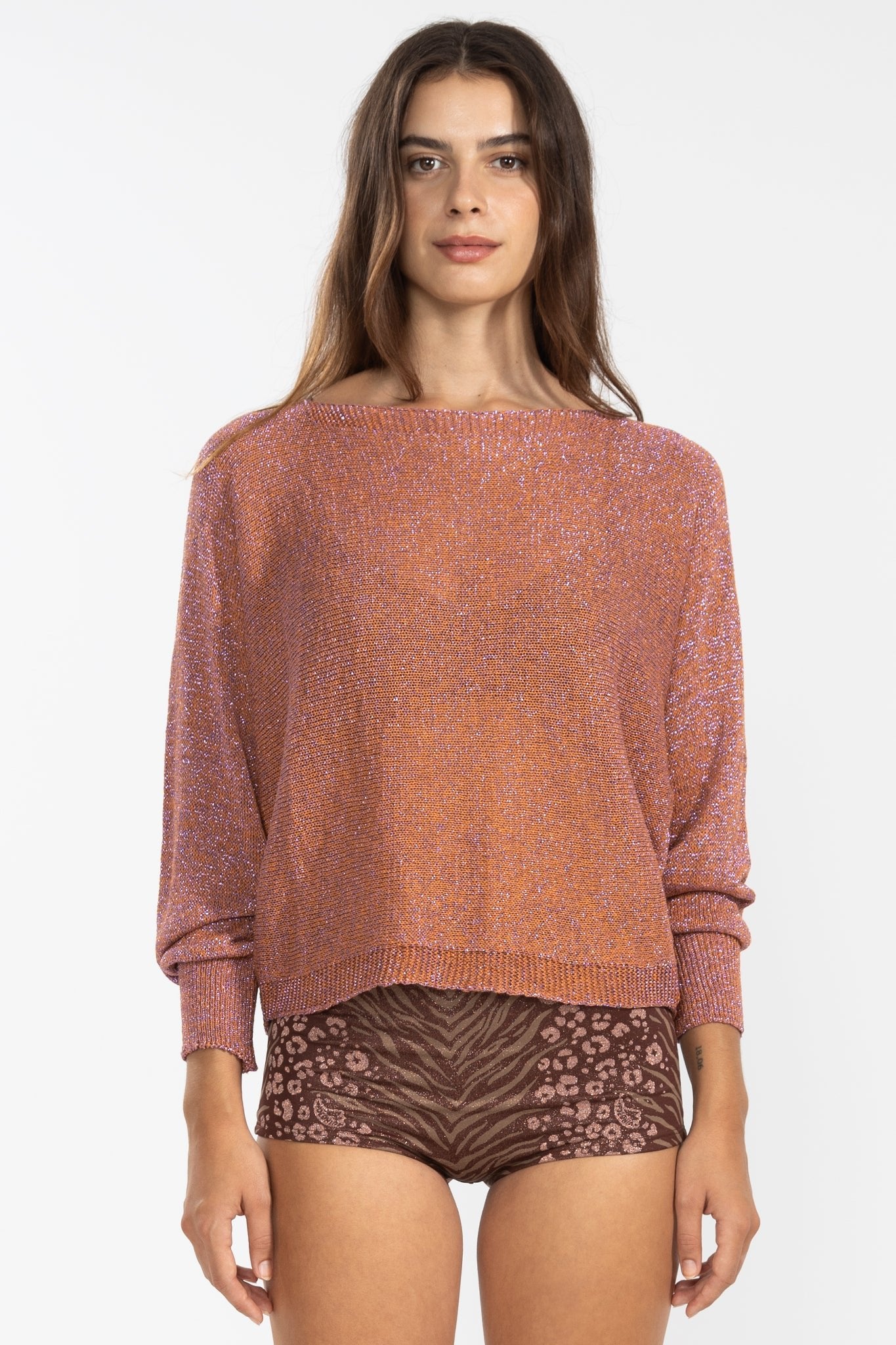 Lu Tiger Sweater Lurex Sunset - Polonio Uruguay