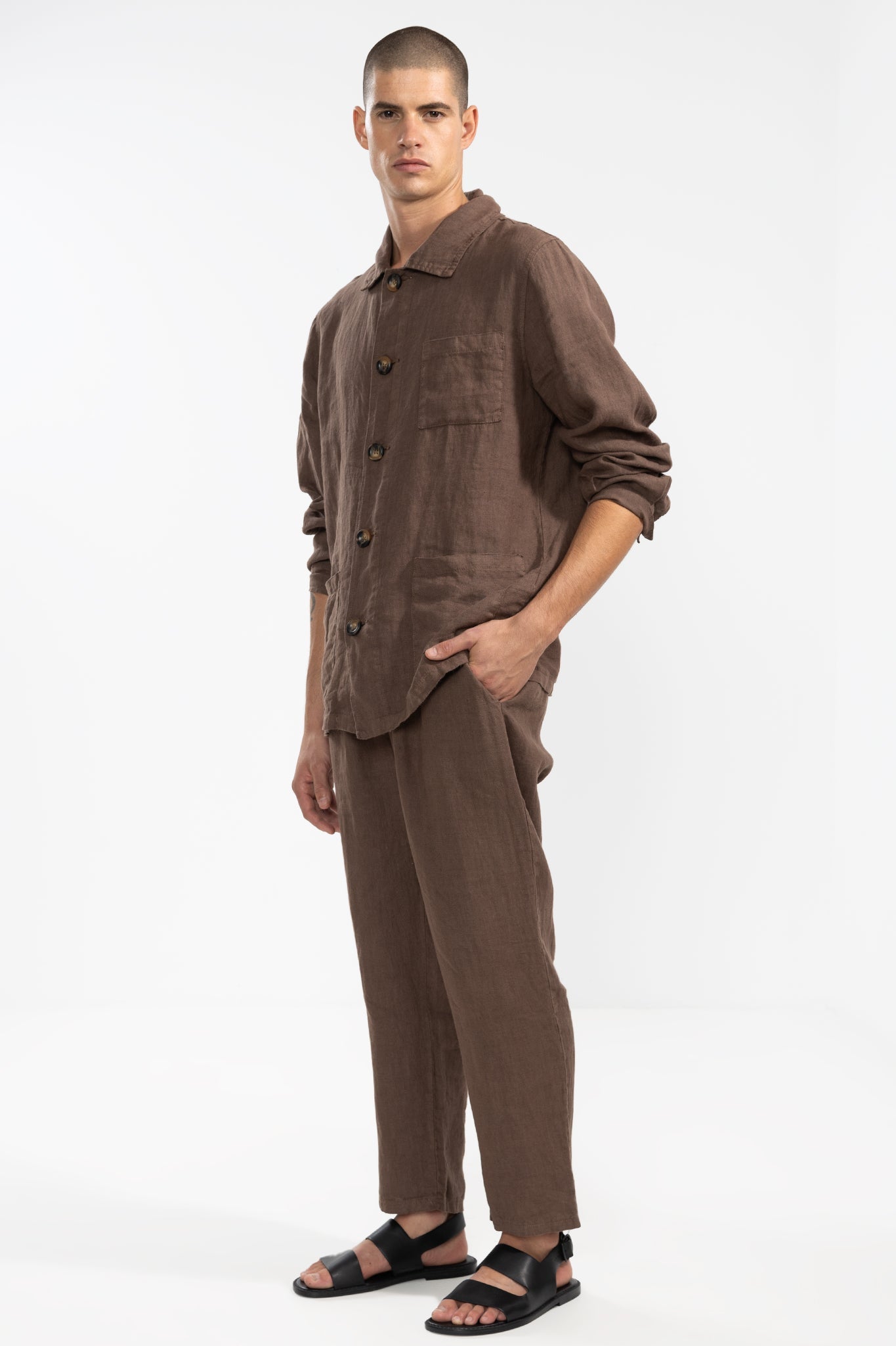 Pantalón De Lino Premium Moccha - Polonio Uruguay