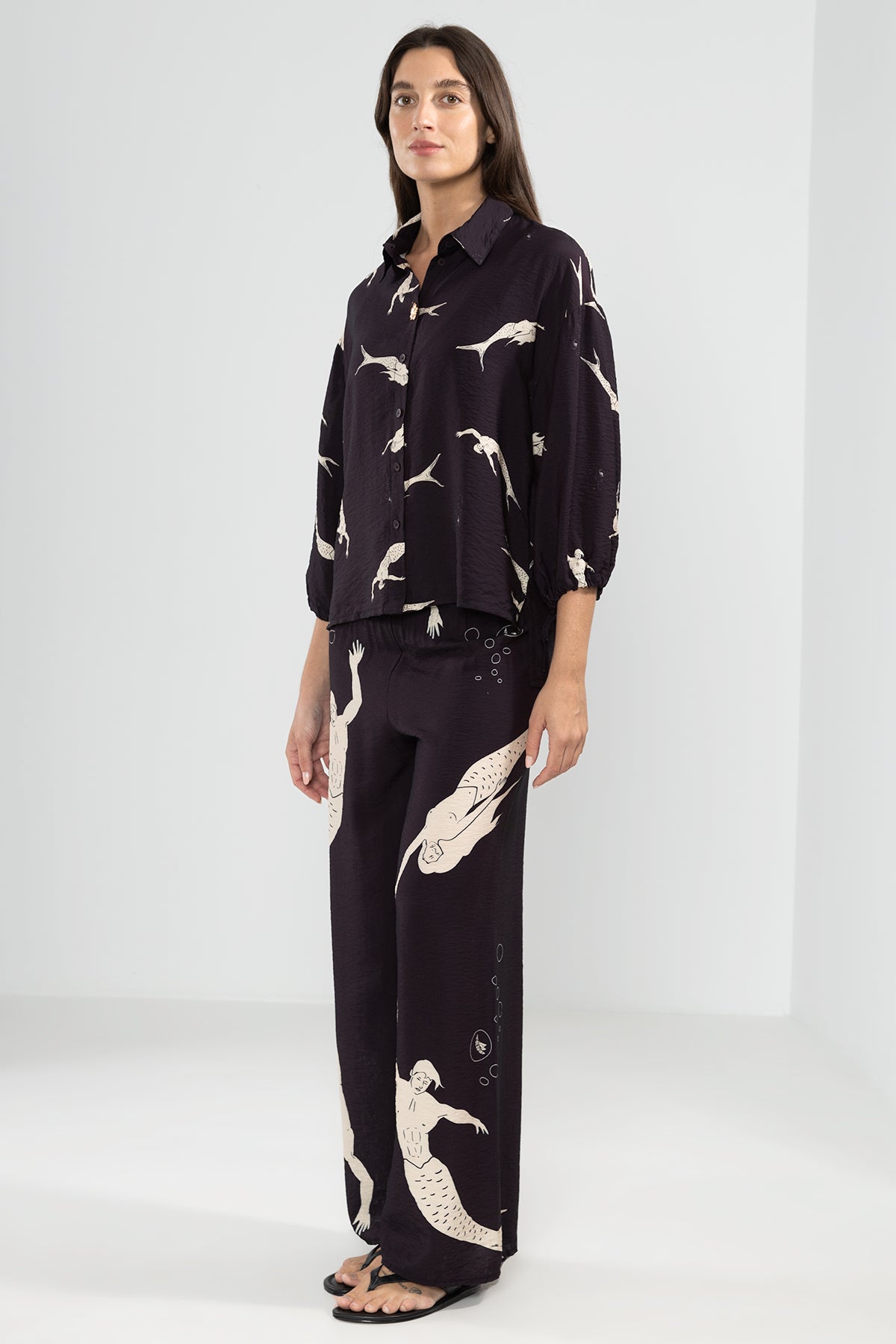 Pantalón Michu Mermaid Black - Polonio Uruguay