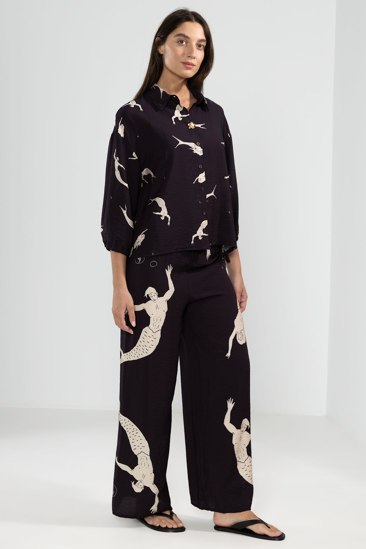 Pantalón Michu Mermaid Black - Polonio Uruguay