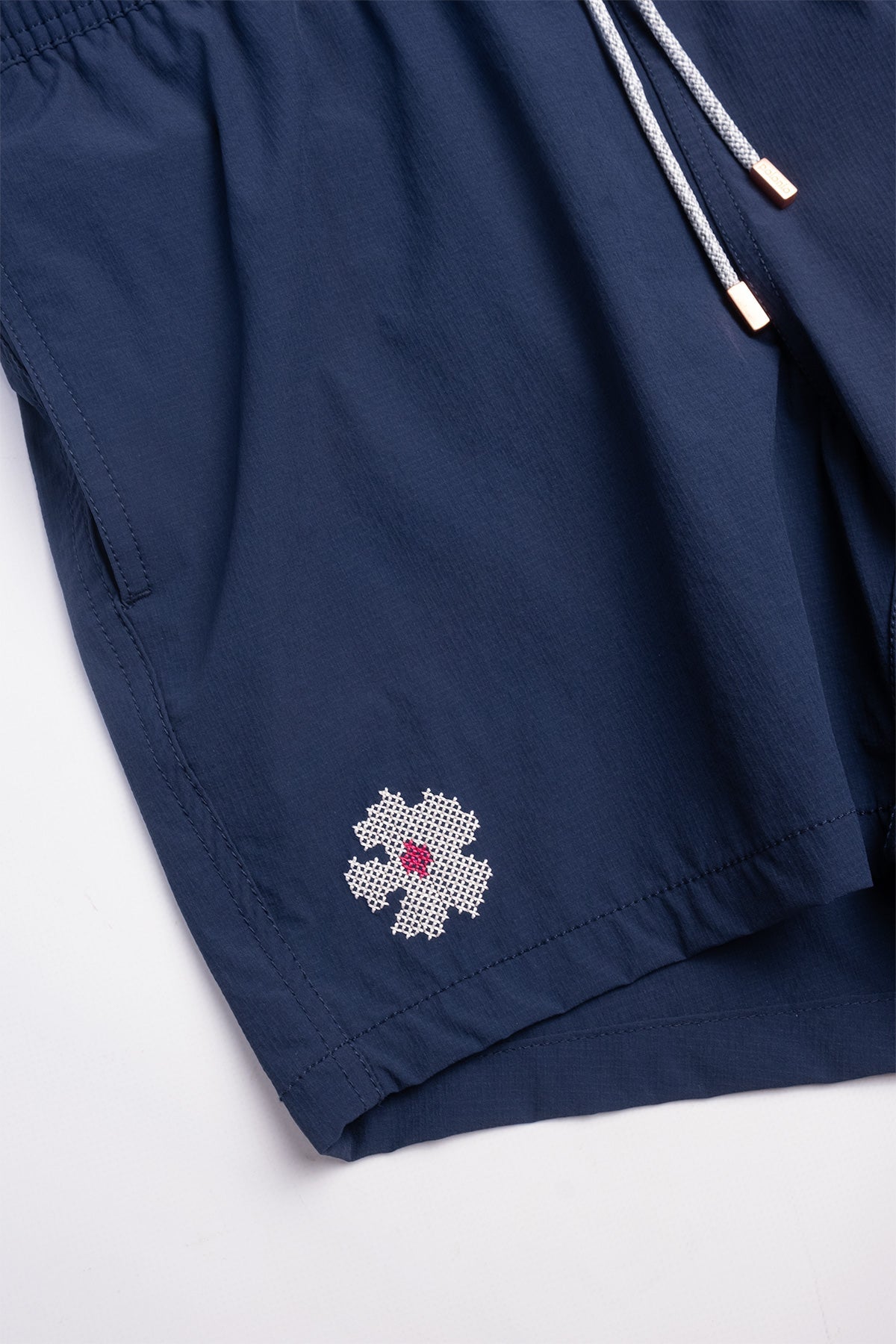 Short de Baño Classic Bordado Blue - Polonio Uruguay