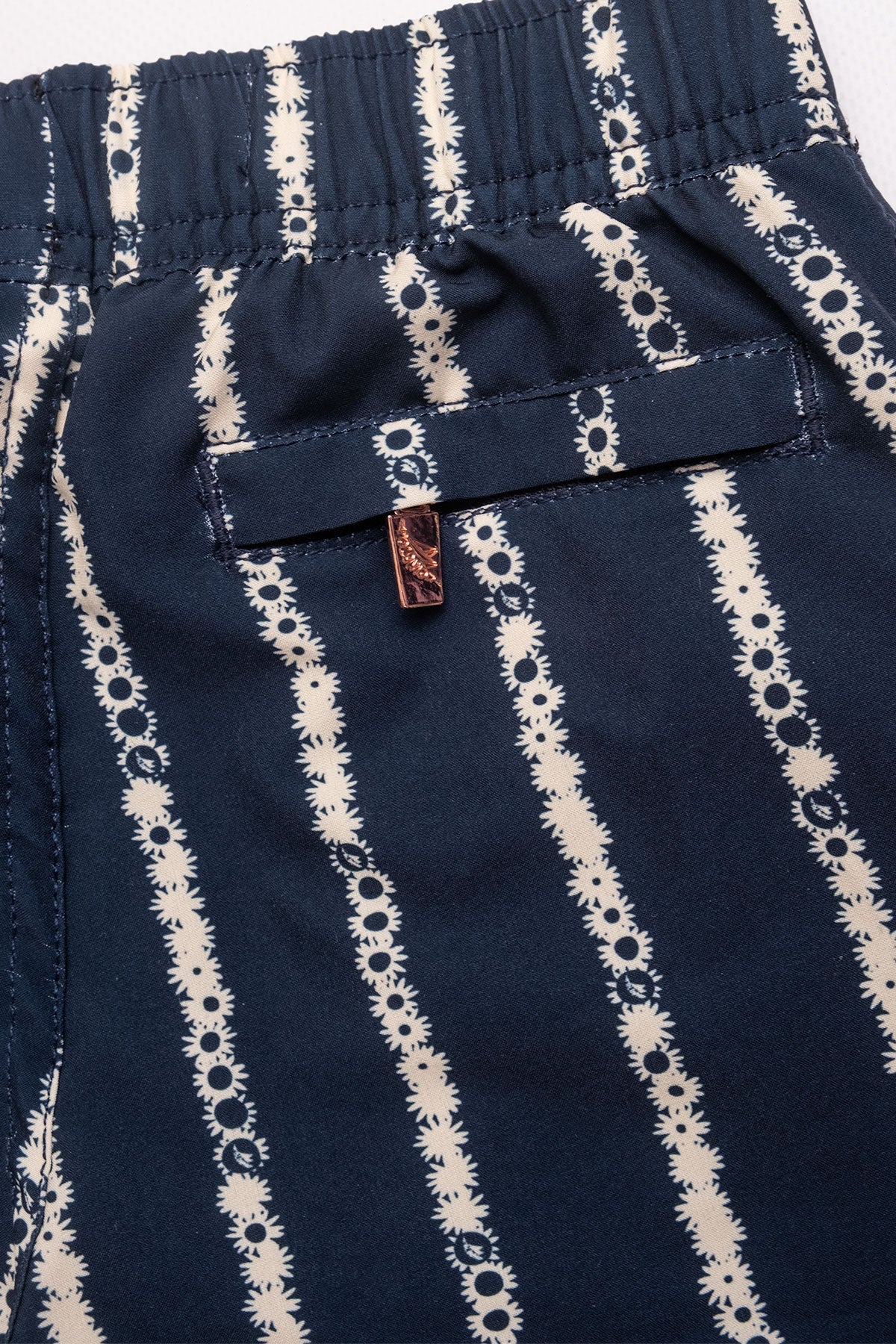 Short de Baño Niño Floral Stripe Blue - Polonio Uruguay