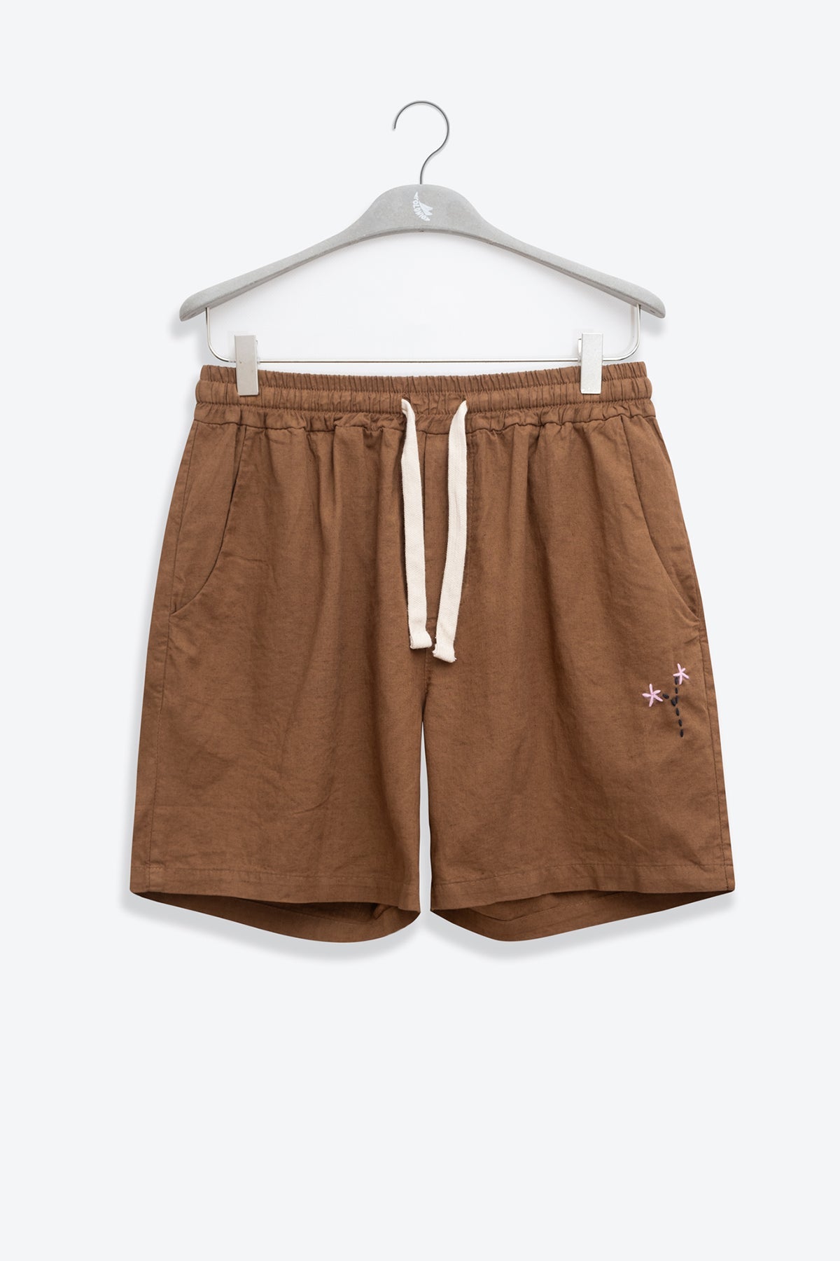 Short de Lino Floral Clay - Polonio Uruguay