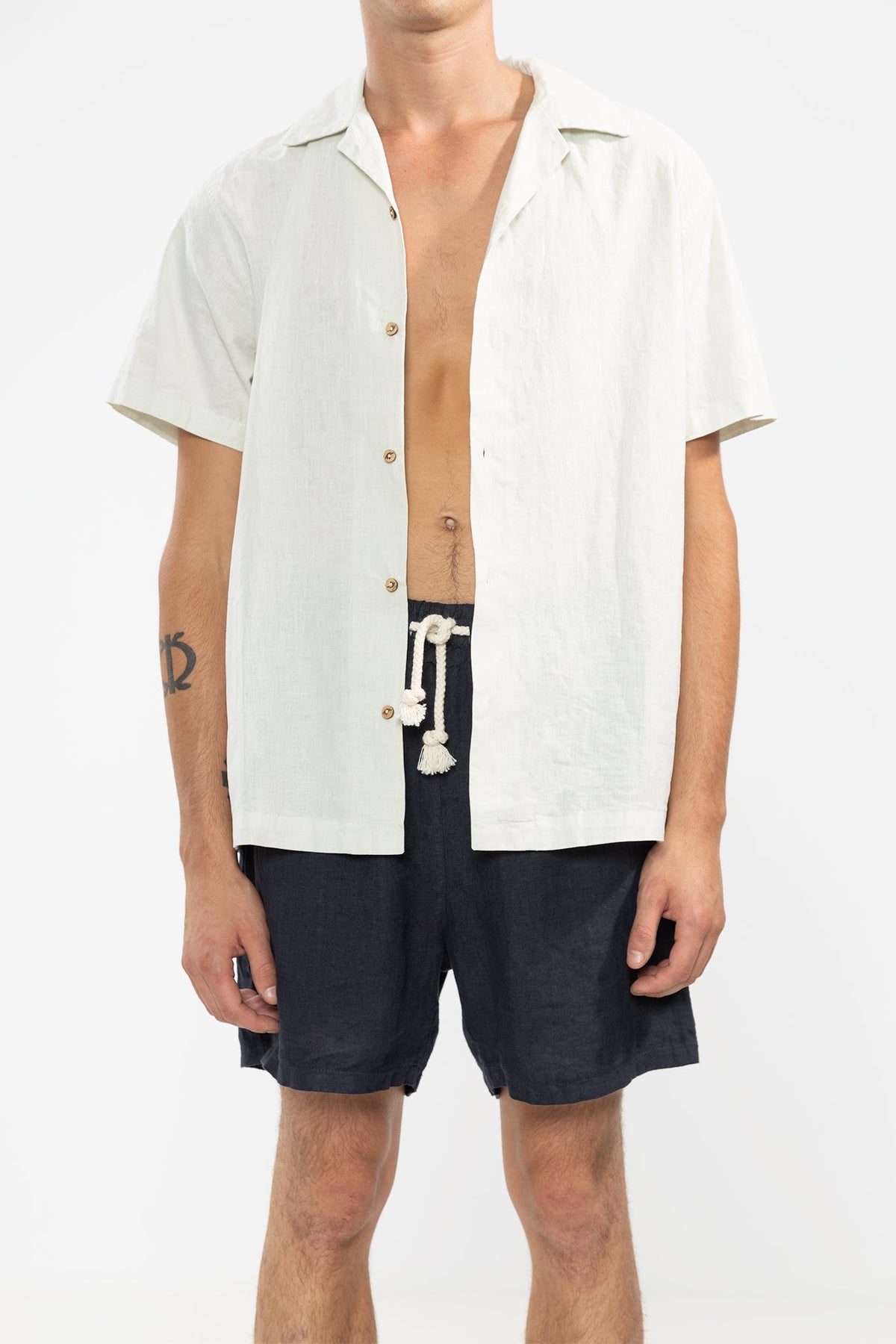 Short 100% Lino Premium Navy Shorts Polonio UY