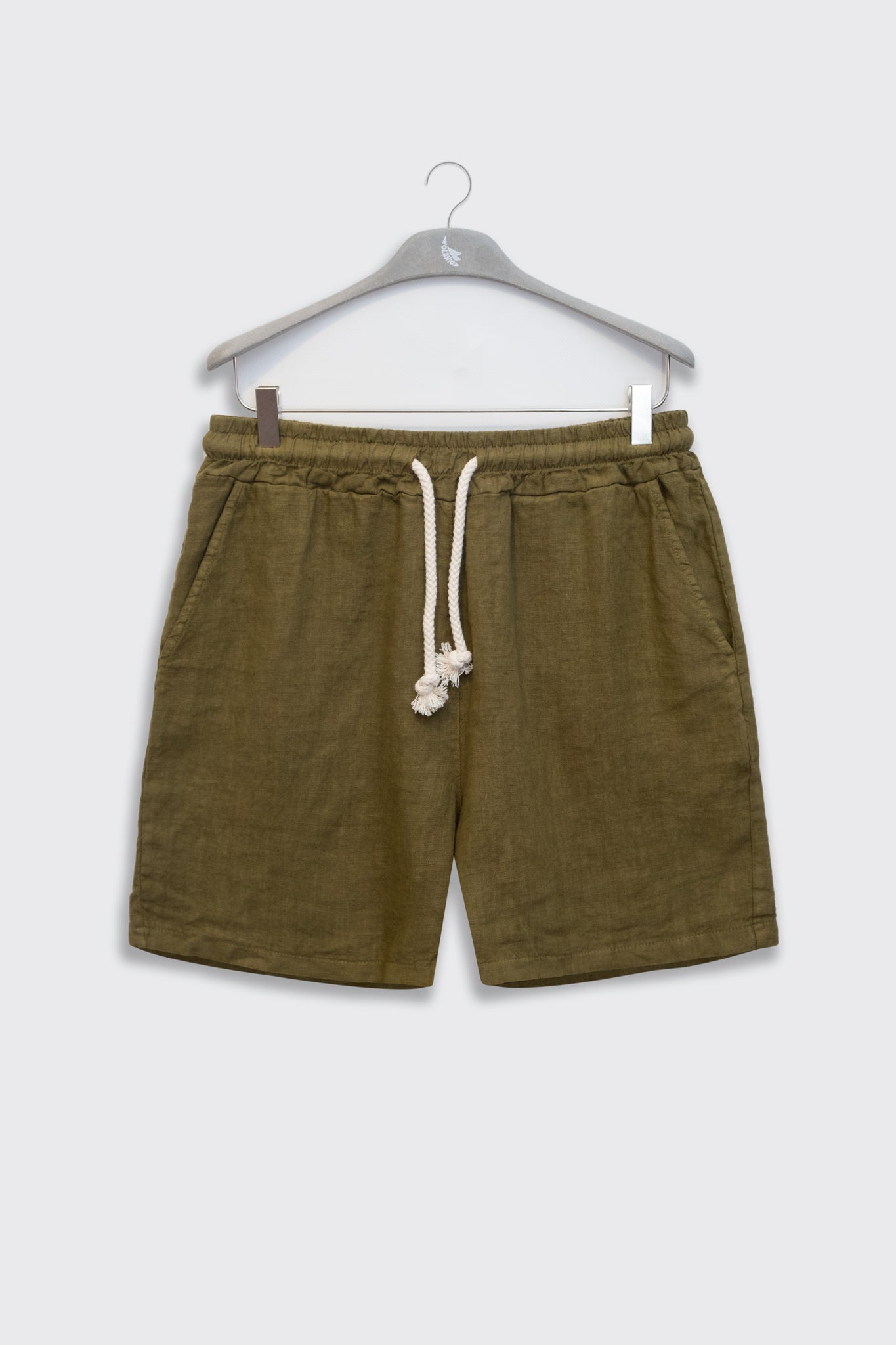 Short De Lino Premium Olive - Polonio Uruguay