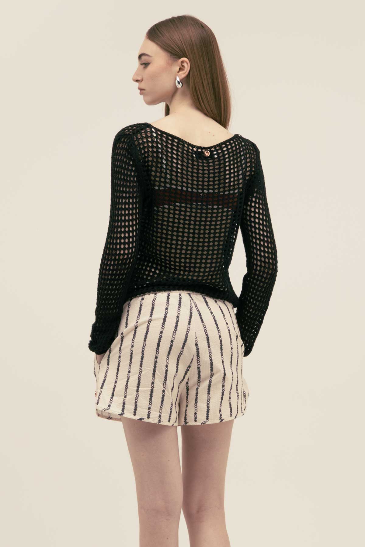 Short Michu Floral Stripe - Polonio Uruguay