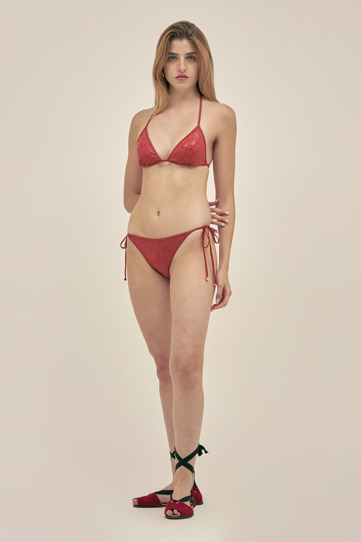 Top Bikini Vale Reversible Snake Clay - Polonio Uruguay