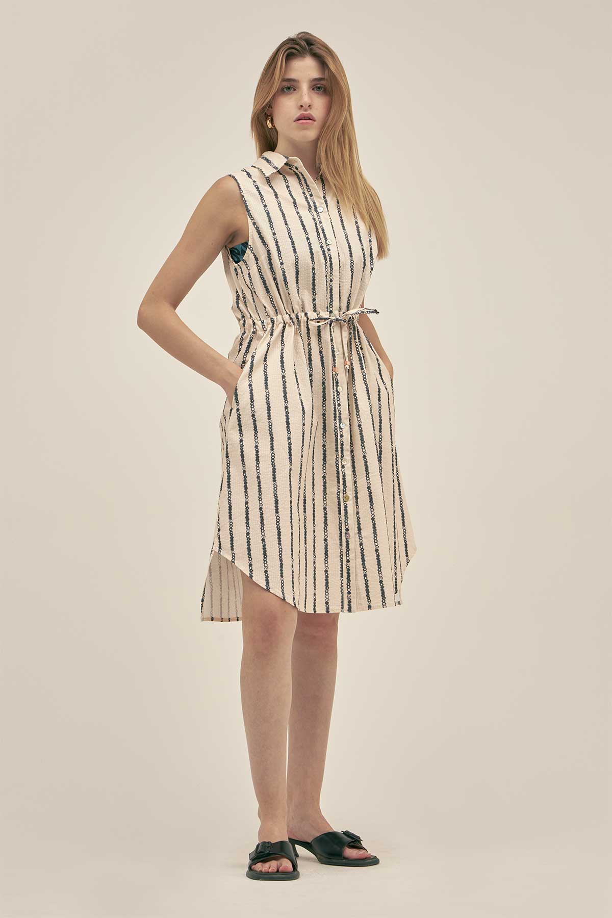 Vestido Angie Floral Stripe - Polonio Uruguay