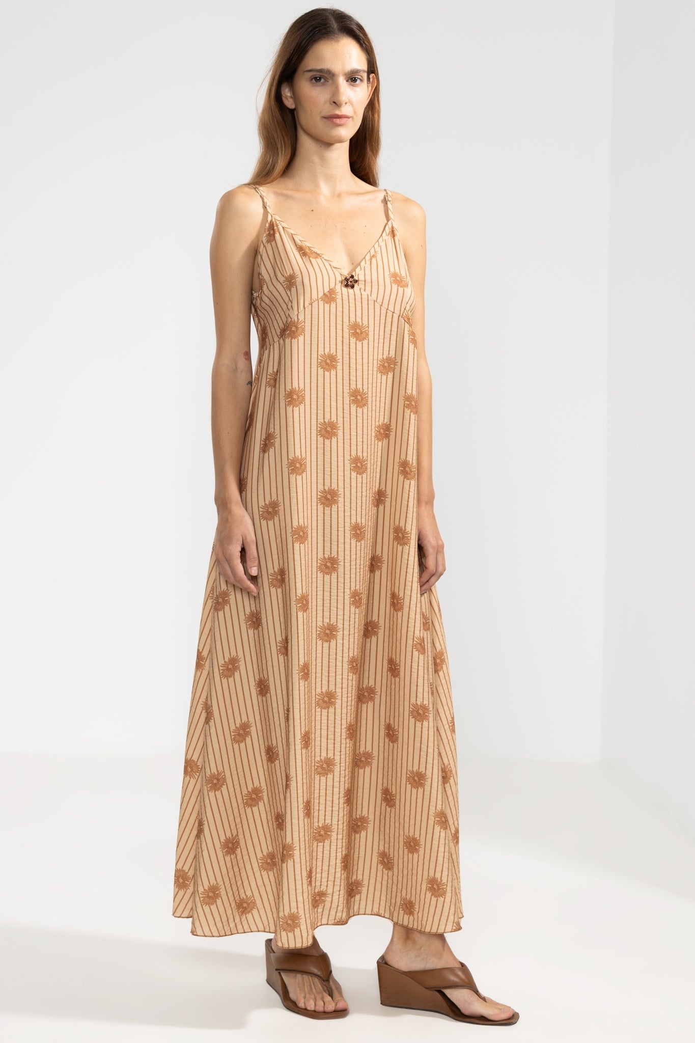 Vestido Flo Bloomline Camel - Polonio Uruguay