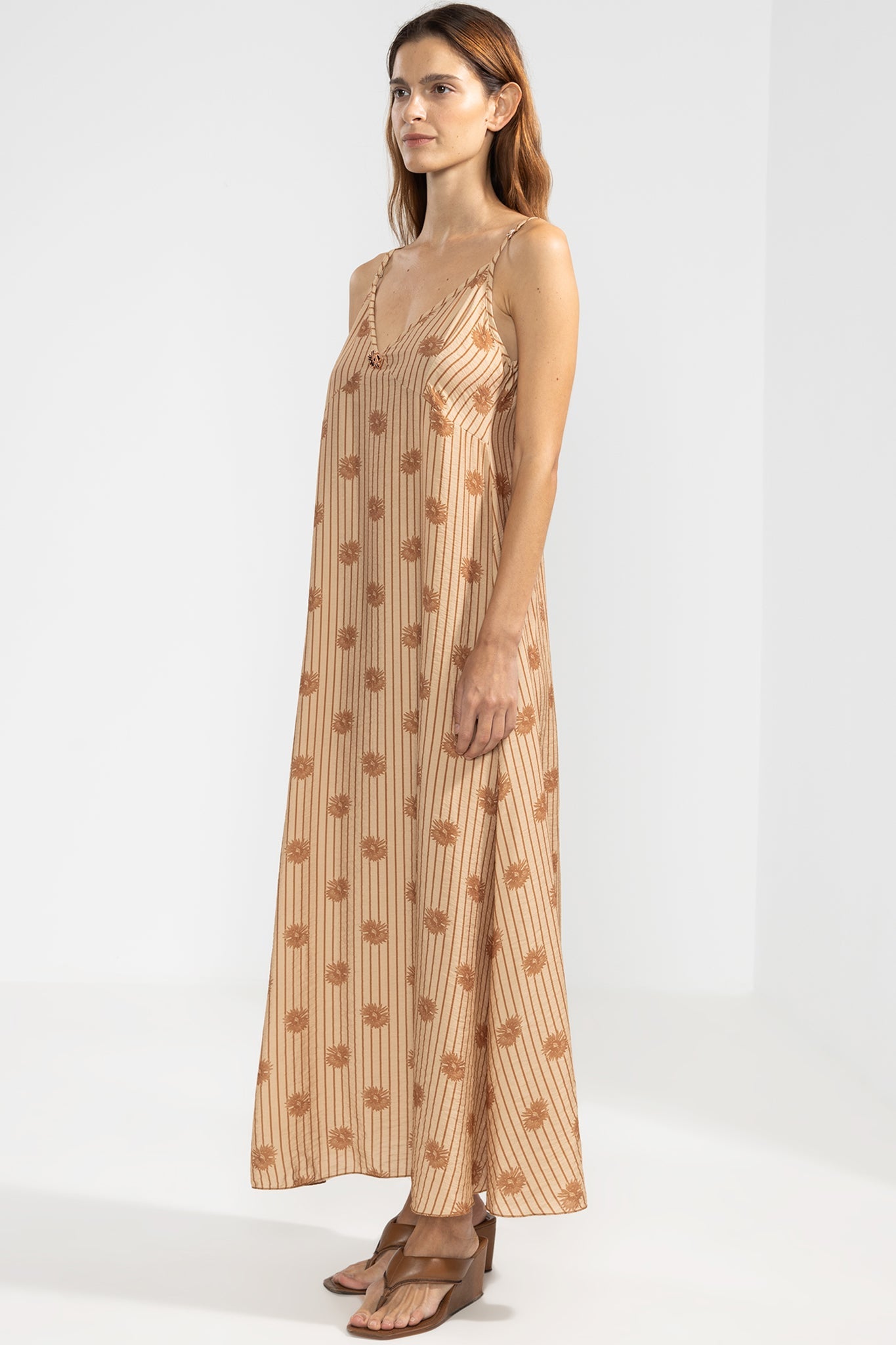 Vestido Flo Bloomline Camel - Polonio Uruguay