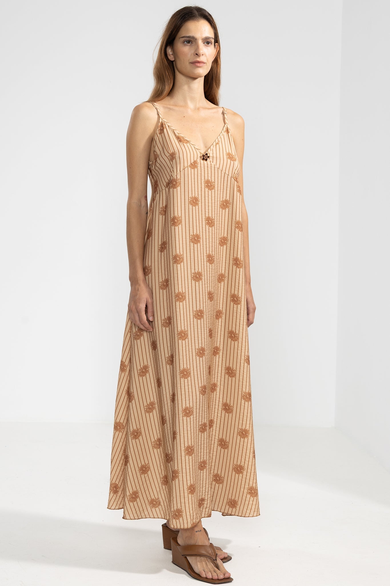 Vestido Flo Bloomline Camel - Polonio Uruguay