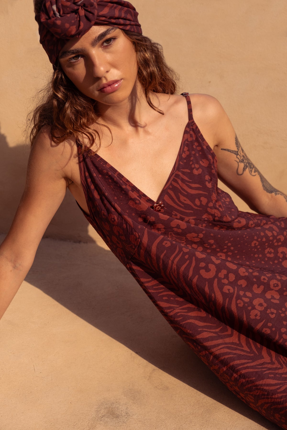 Vestido Flo Feline Chocolate - Polonio Uruguay