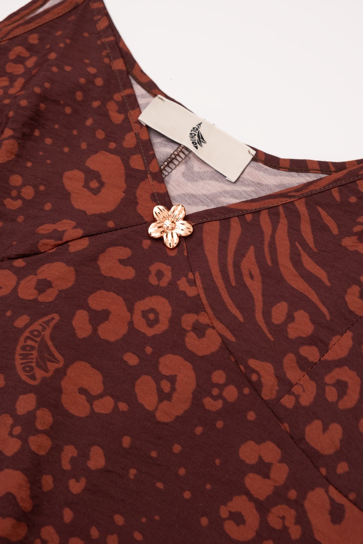 Vestido Flo Feline Chocolate - Polonio Uruguay