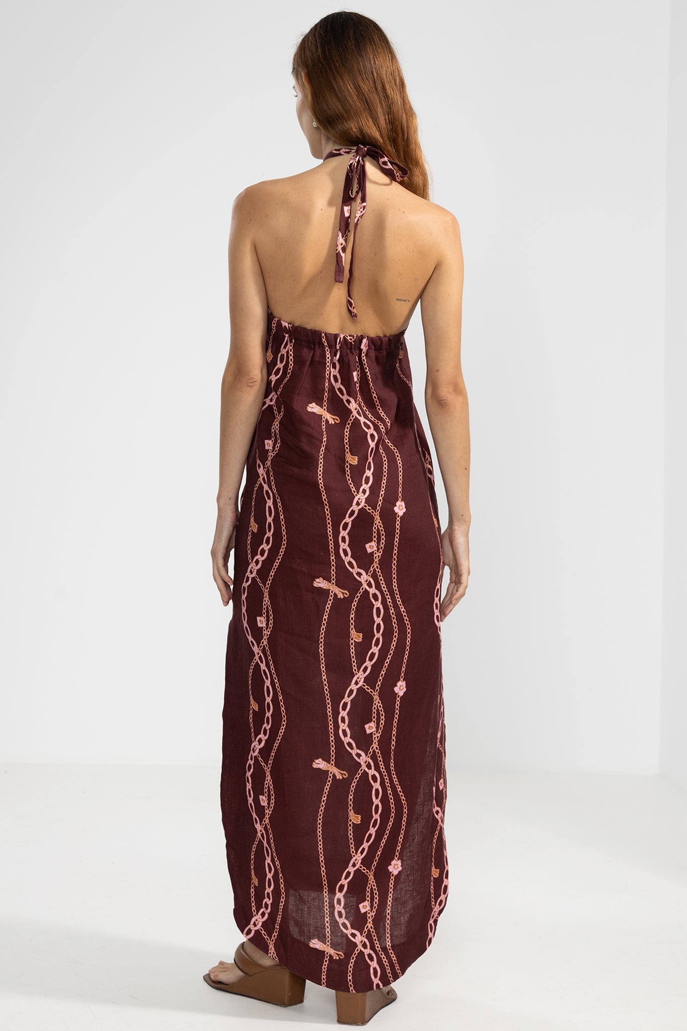 Vestido Halter Vale Chain Gang Merlot - Polonio Uruguay