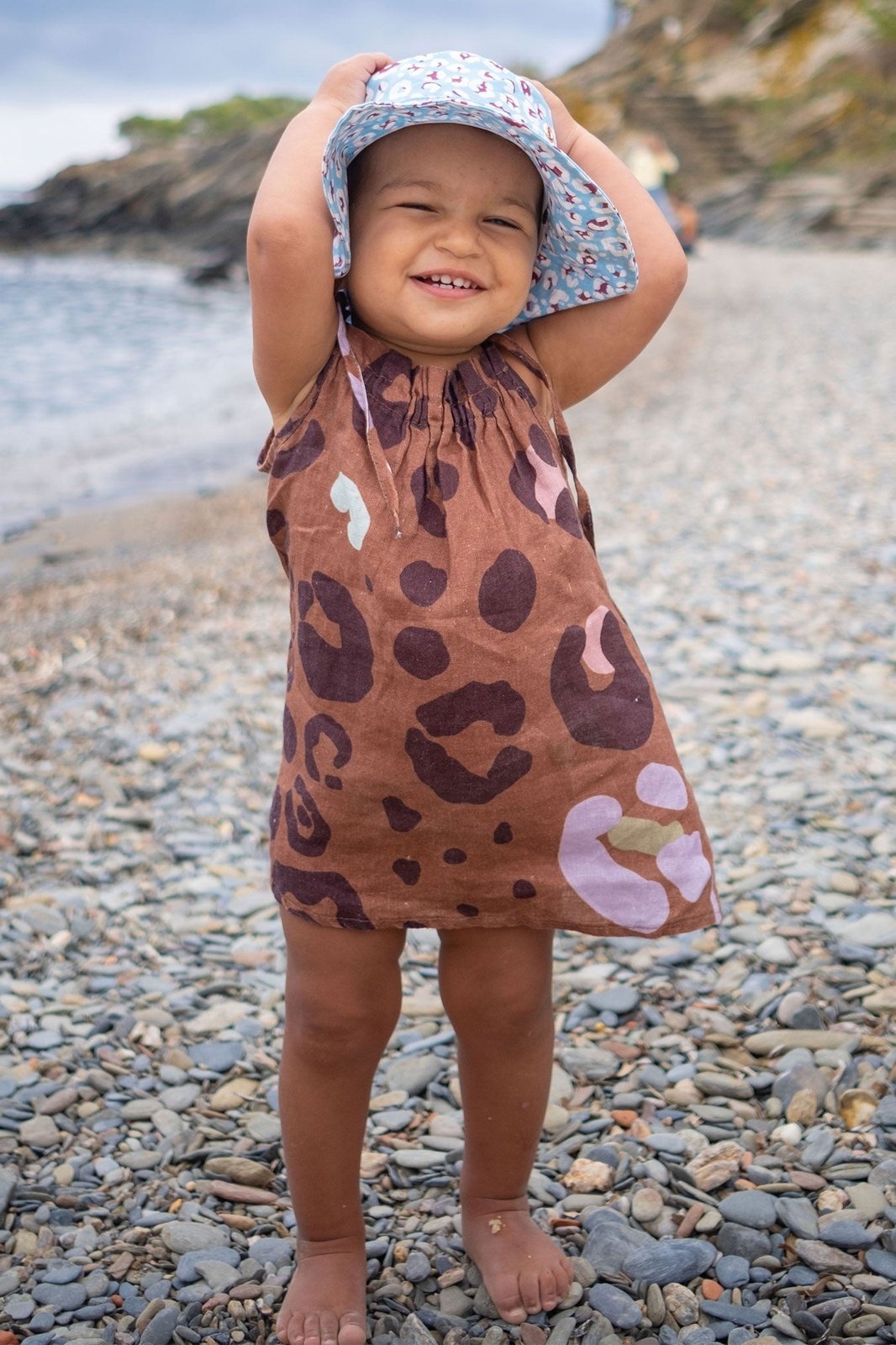 Spotted Bebé Amelie Dress Lino - Polonio Uruguay
