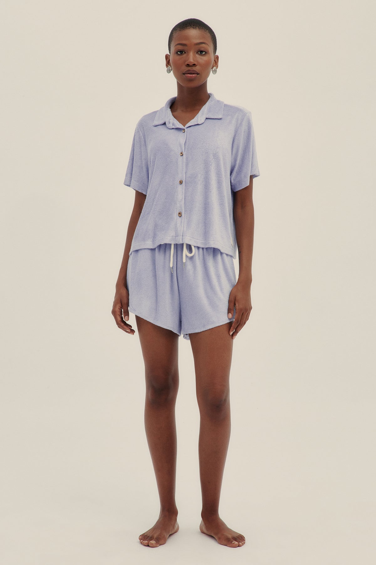 Camisa Terry Lavanda - Polonio Uruguay