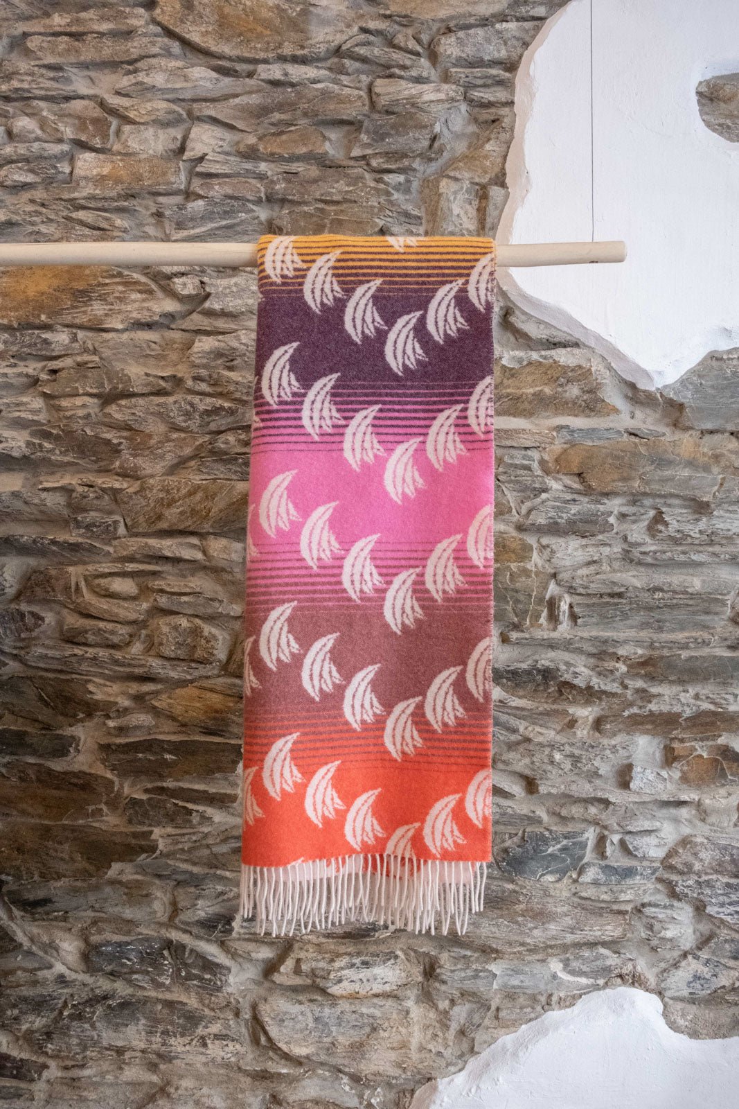 Manta Cashmere Banana Rainbow - Polonio Uruguay