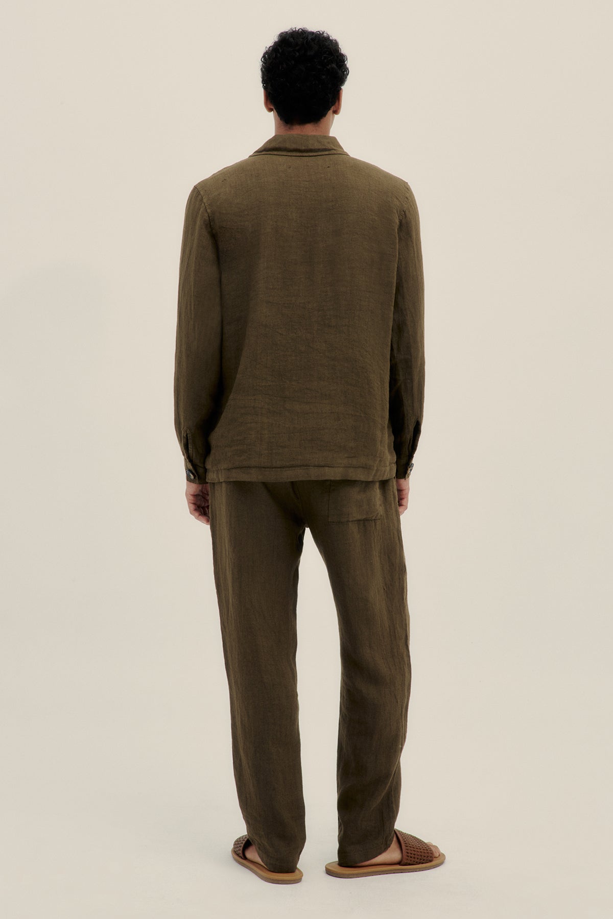 Pantalón De Lino Premium Verde - Polonio Uruguay