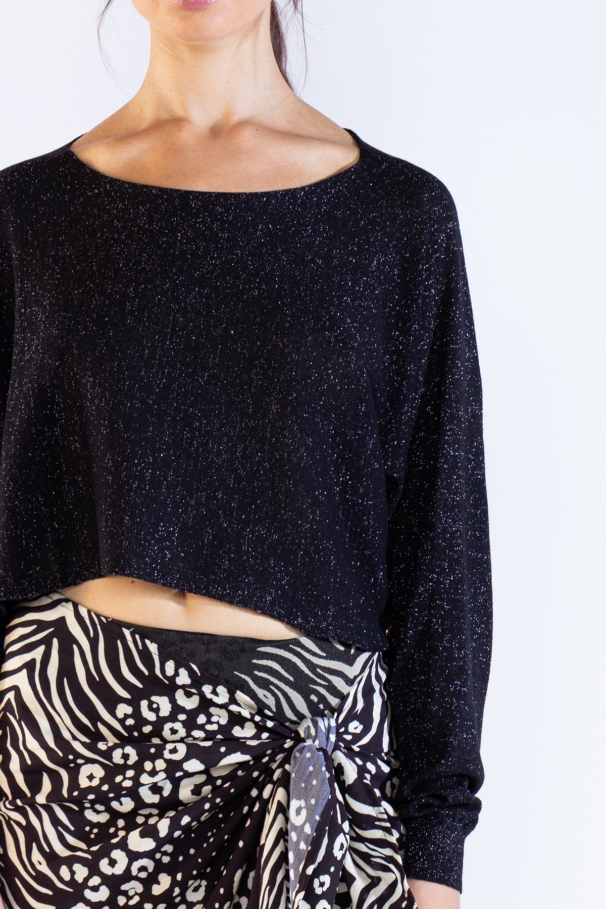 Ame Lurex Sweater Black