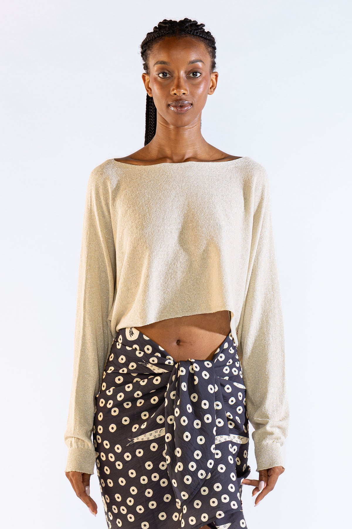 Ame Lurex Sweater Silver
