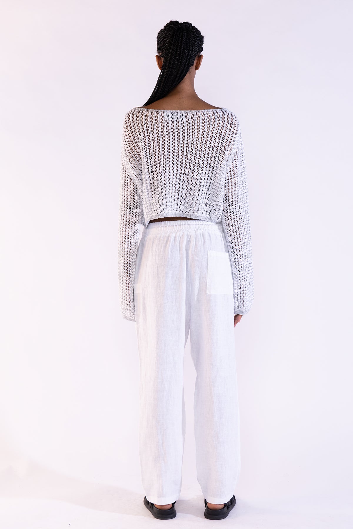 Crop Sweater Silver