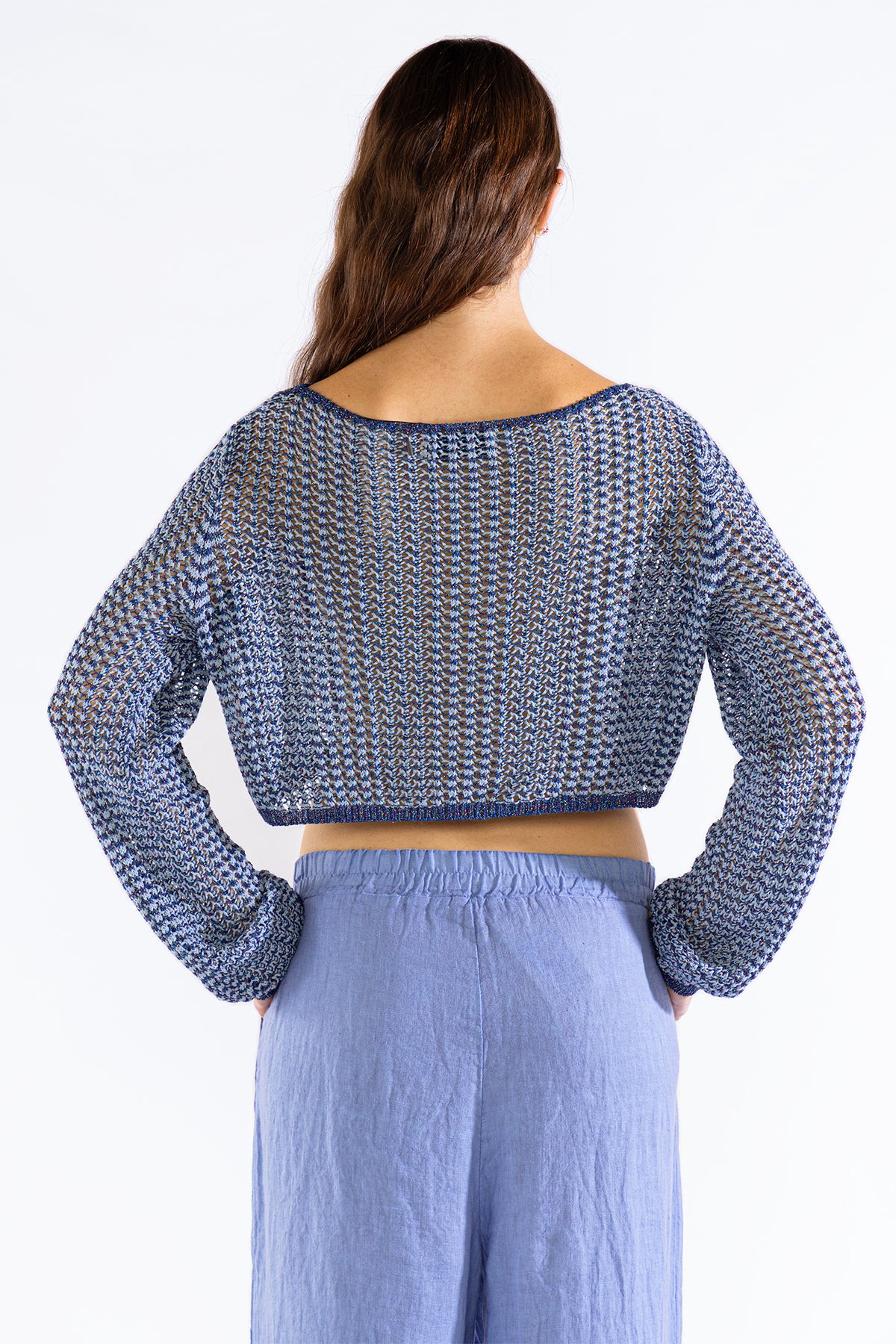 Crop Sweater Blueberry Sweater Polonio UY