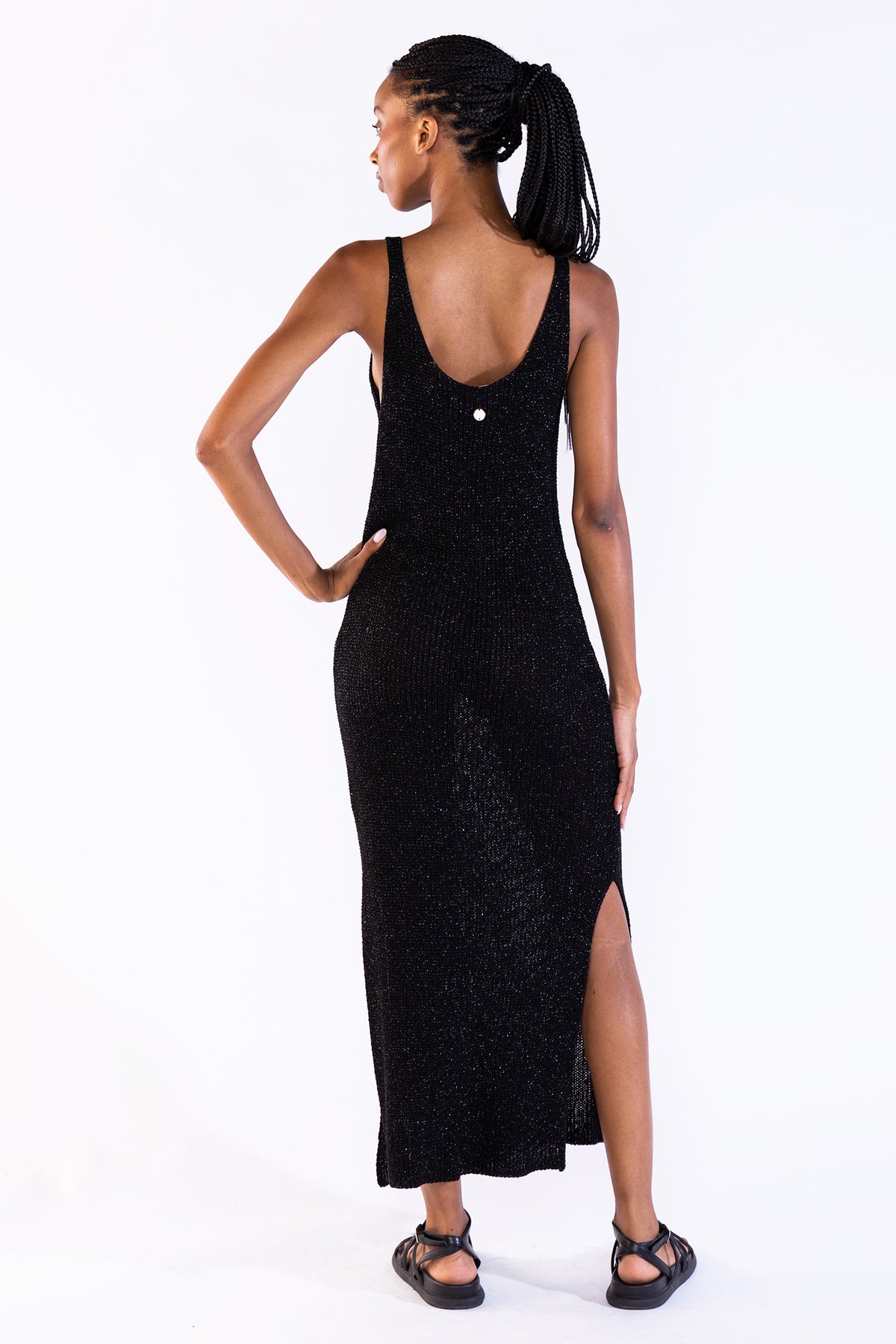 Vestido Eli Tejido Lurex Black