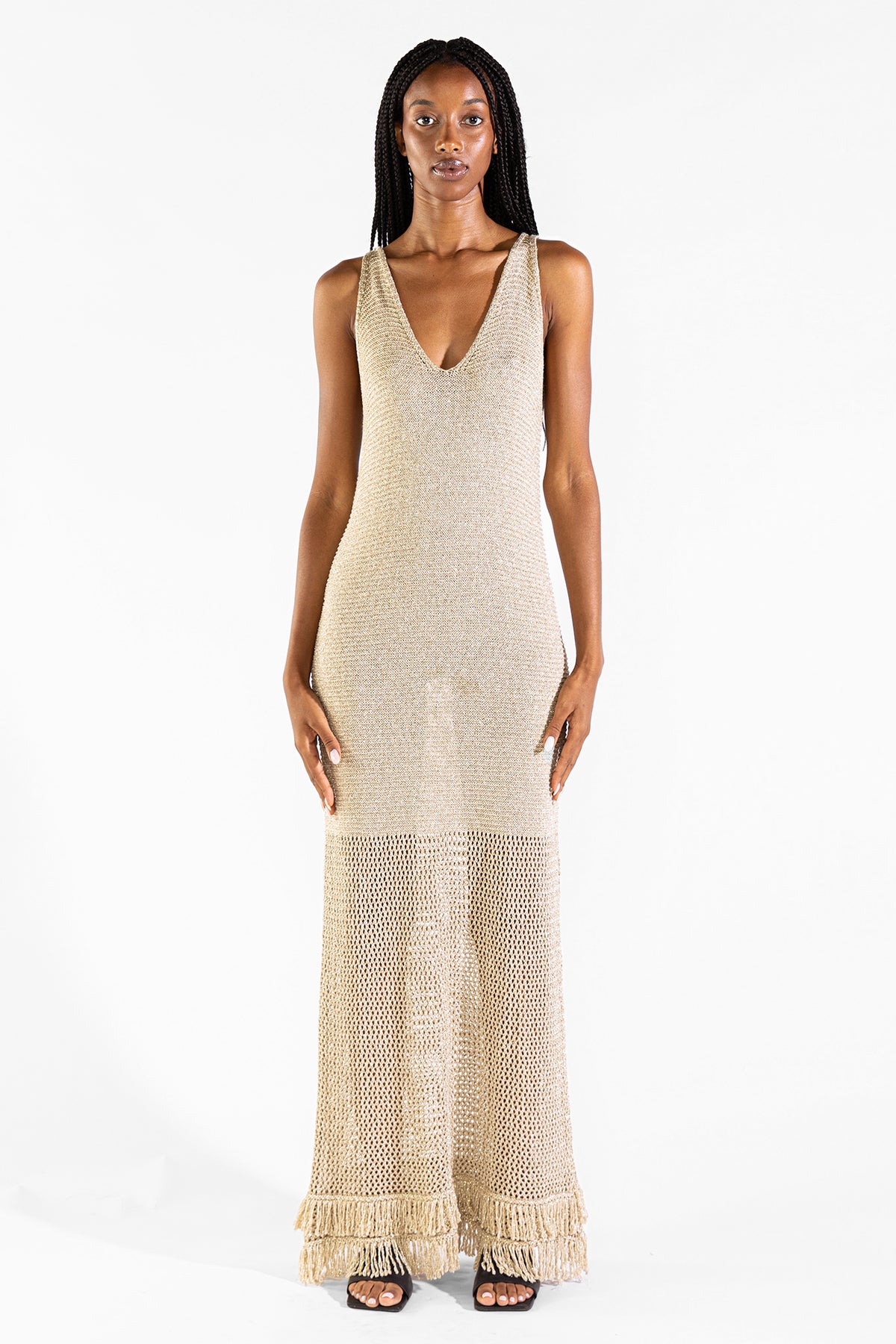 Vestido Fringes Gold Vestidos y Monos Polonio UY